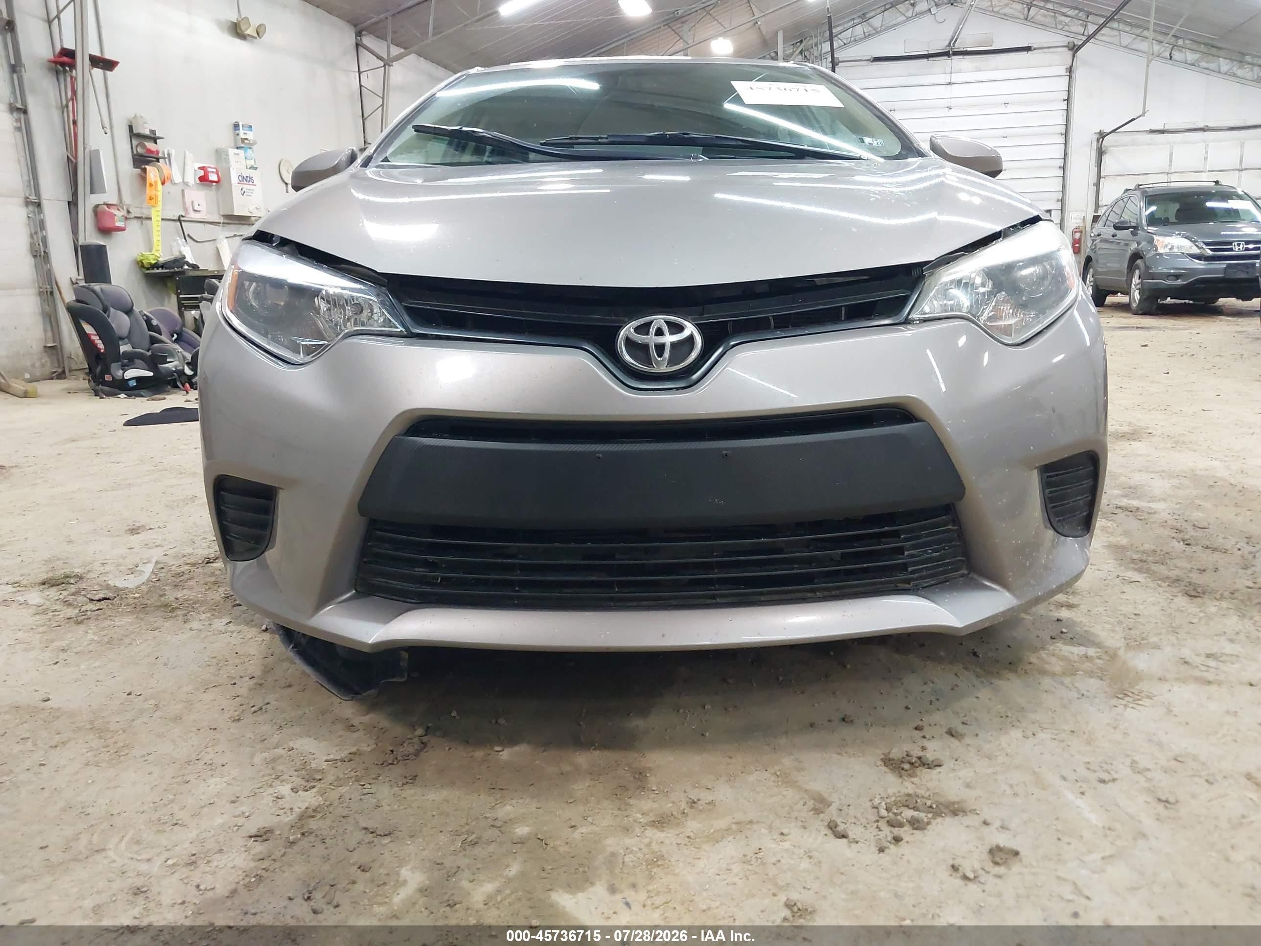 2014 Toyota Corolla Le Gray vin: 2T1BURHE8EC140814