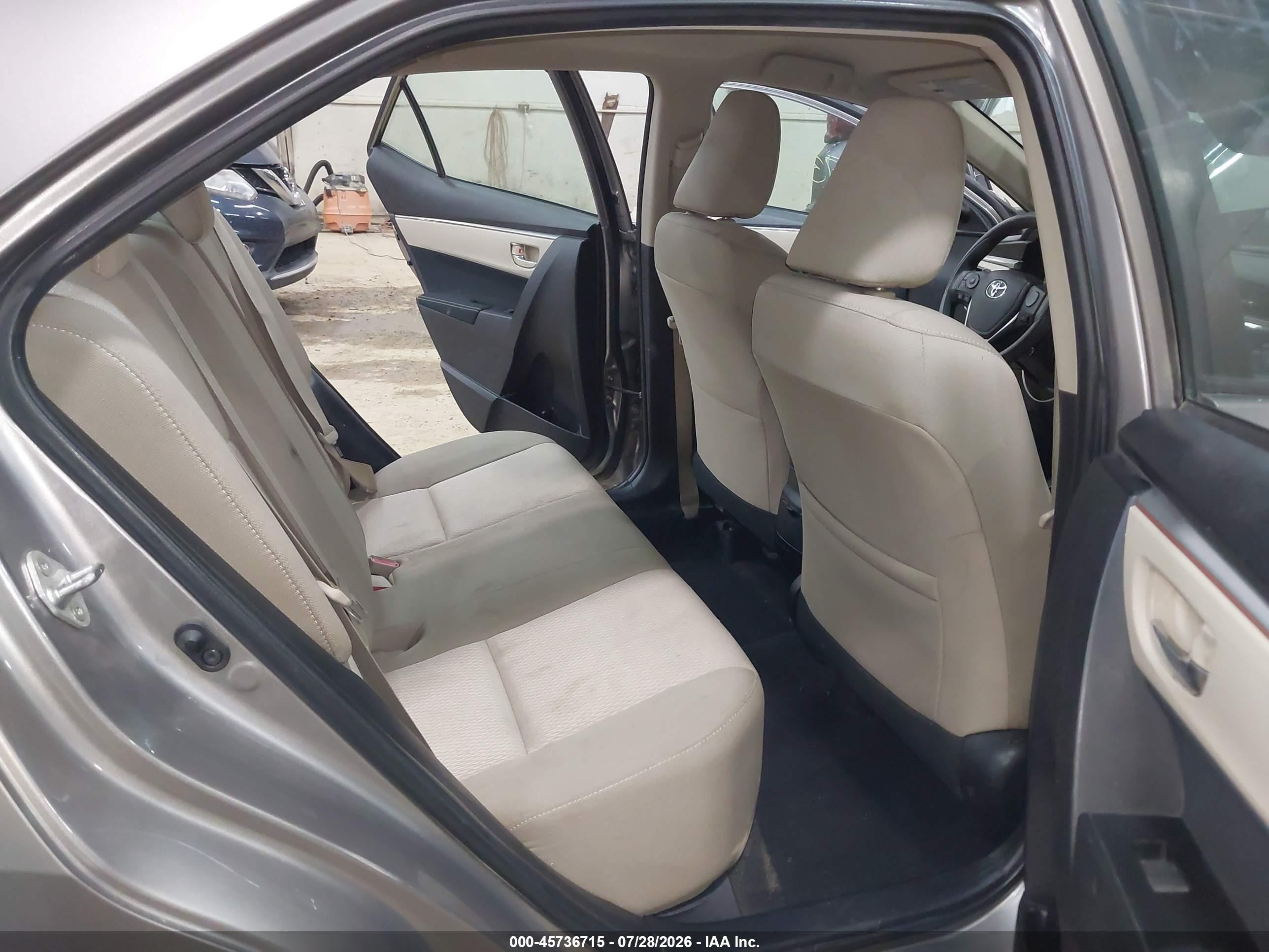 2014 Toyota Corolla Le Gray vin: 2T1BURHE8EC140814