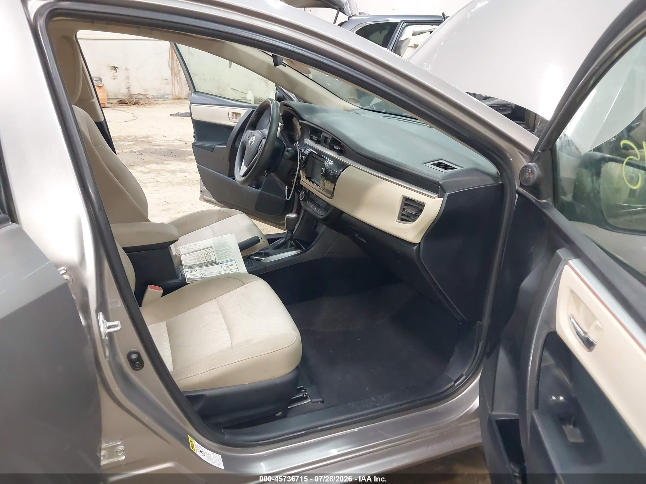 2014 Toyota Corolla Le Gray vin: 2T1BURHE8EC140814