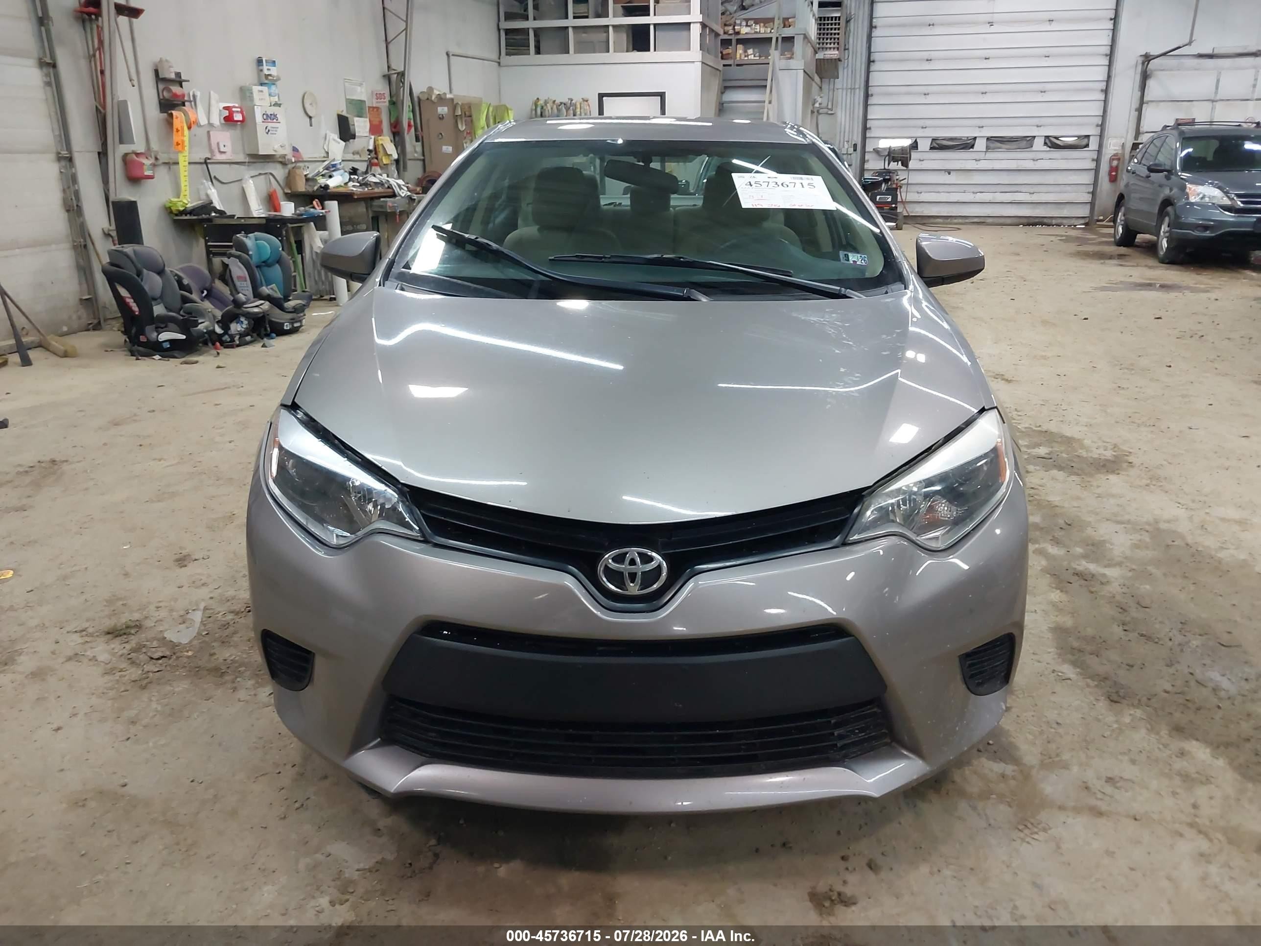 2014 Toyota Corolla Le Gray vin: 2T1BURHE8EC140814