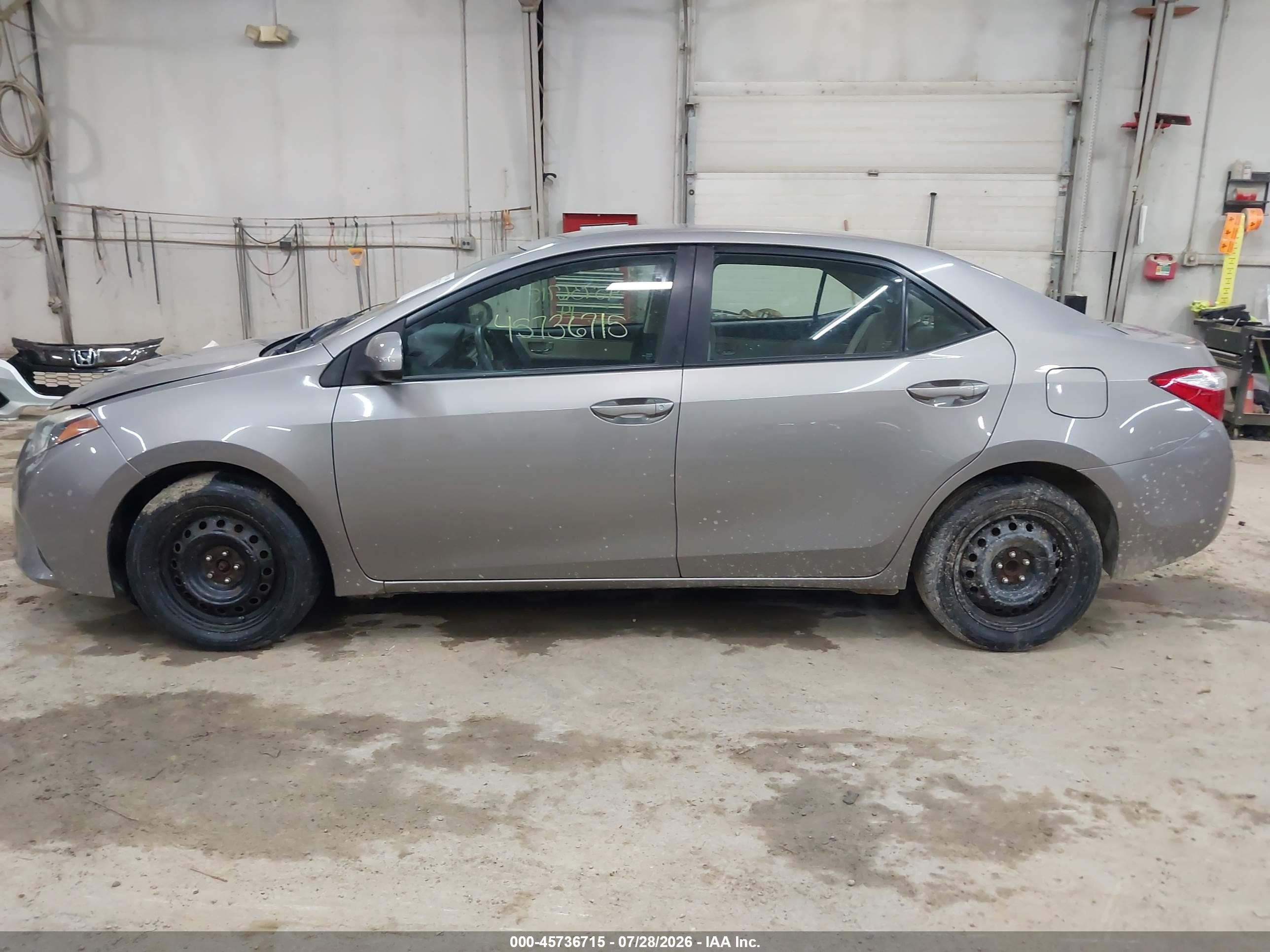 2014 Toyota Corolla Le Gray vin: 2T1BURHE8EC140814