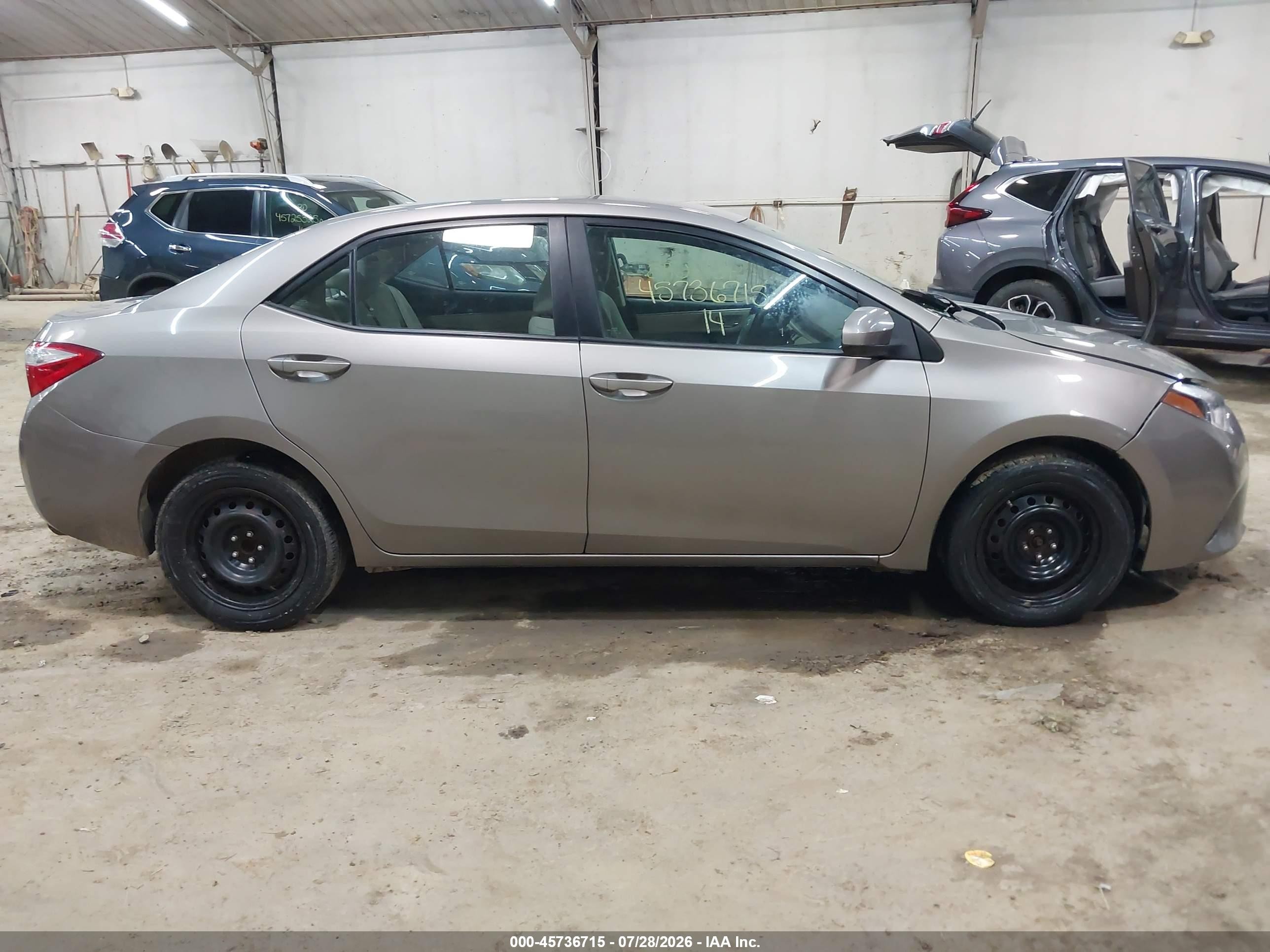 2014 Toyota Corolla Le Gray vin: 2T1BURHE8EC140814