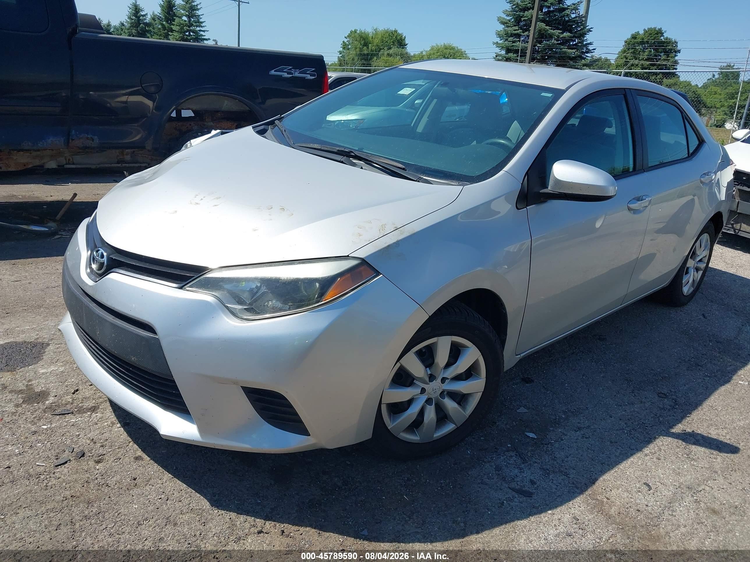 2014 Toyota Corolla Le Silver vin: 2T1BURHE8EC143003