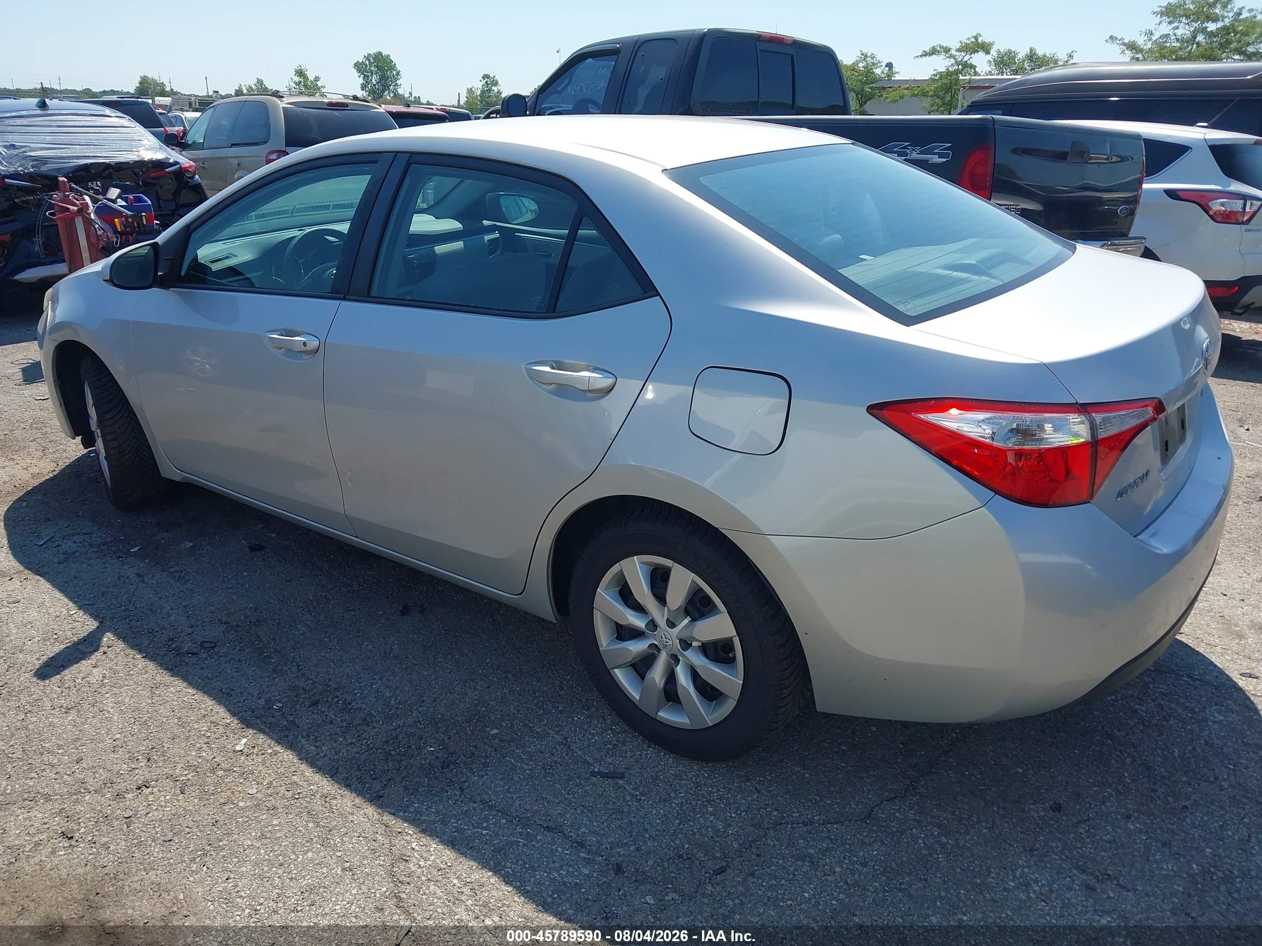 2014 Toyota Corolla Le Silver vin: 2T1BURHE8EC143003