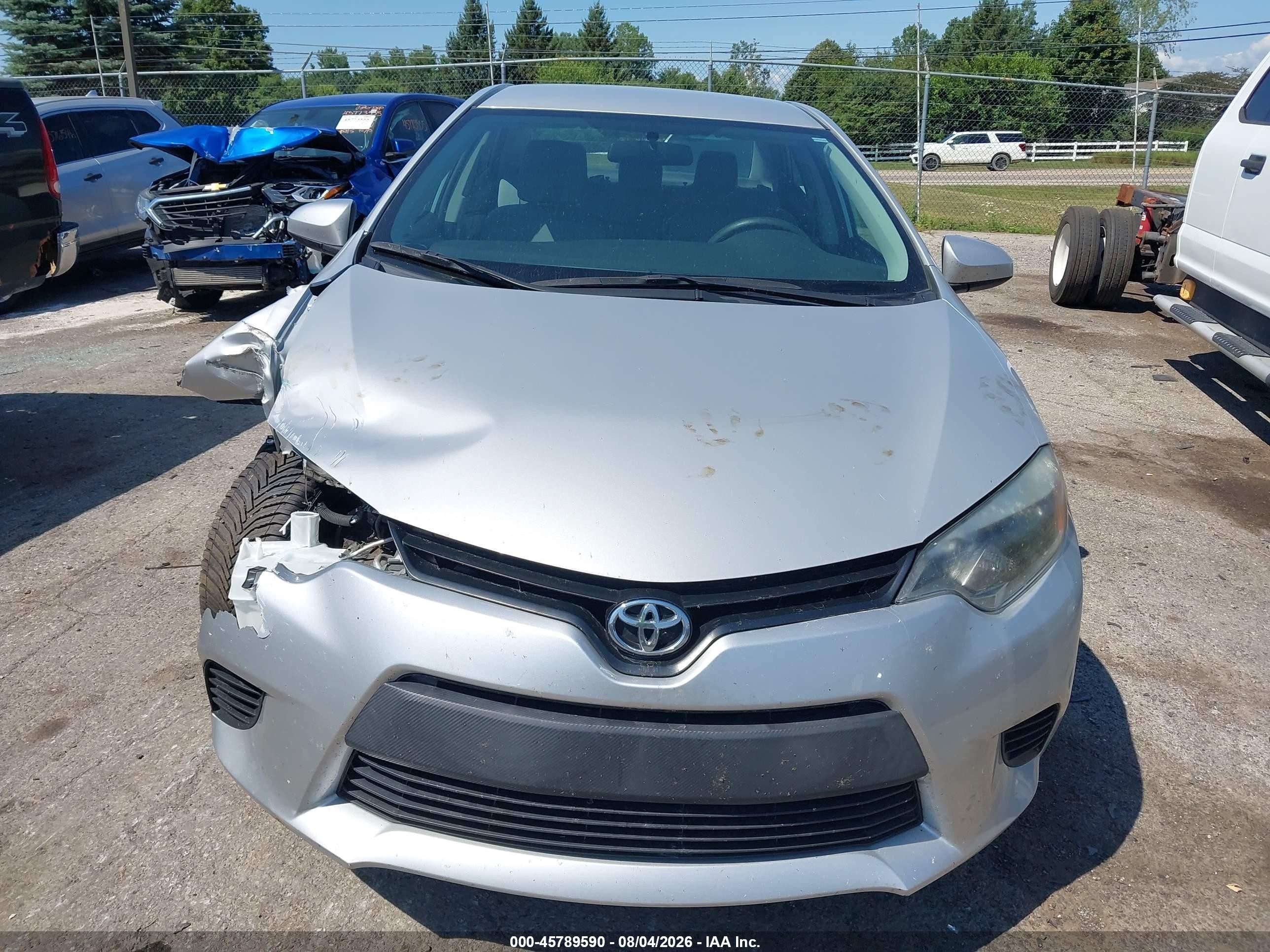 2014 Toyota Corolla Le Silver vin: 2T1BURHE8EC143003