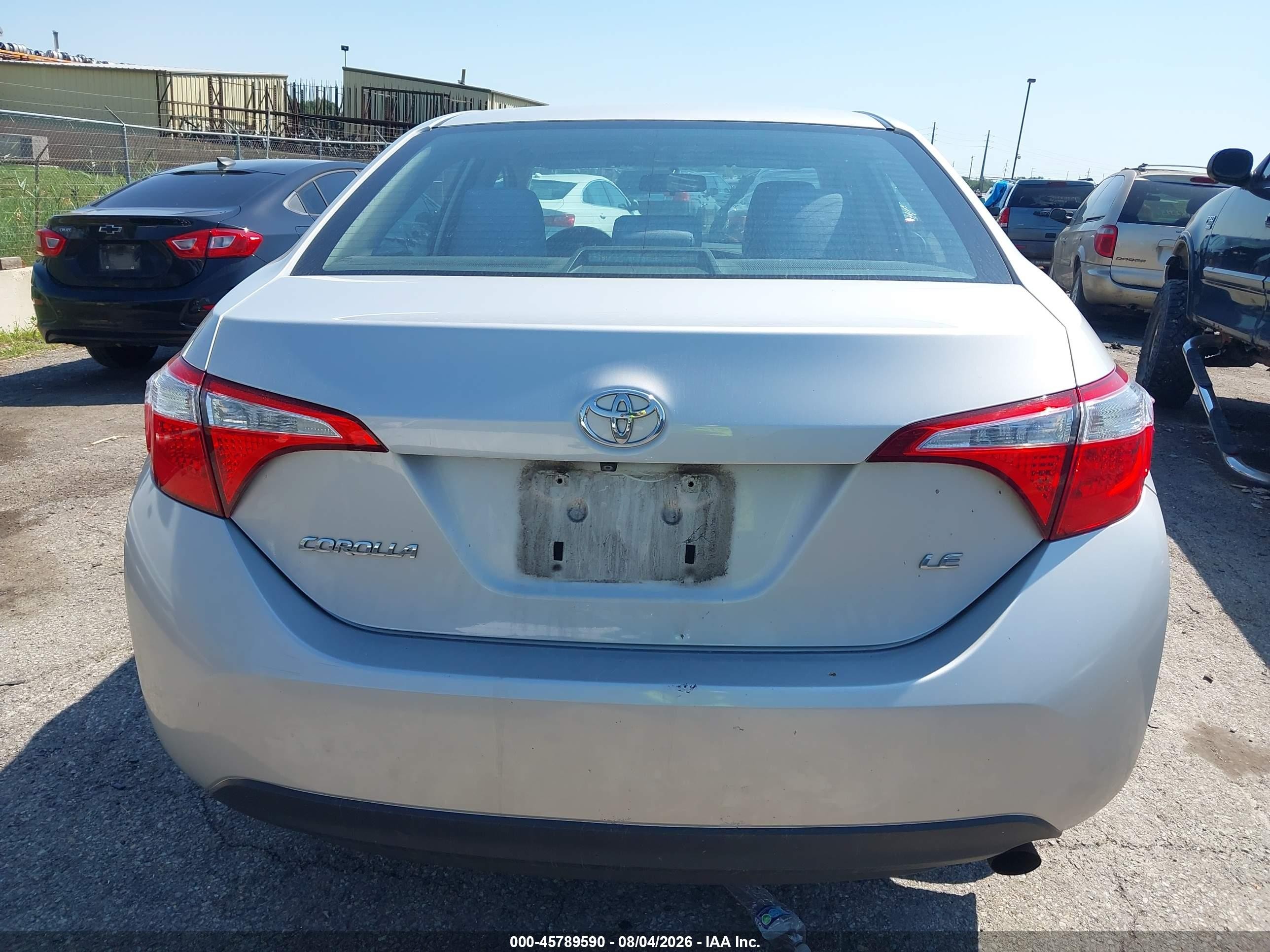 2014 Toyota Corolla Le Silver vin: 2T1BURHE8EC143003