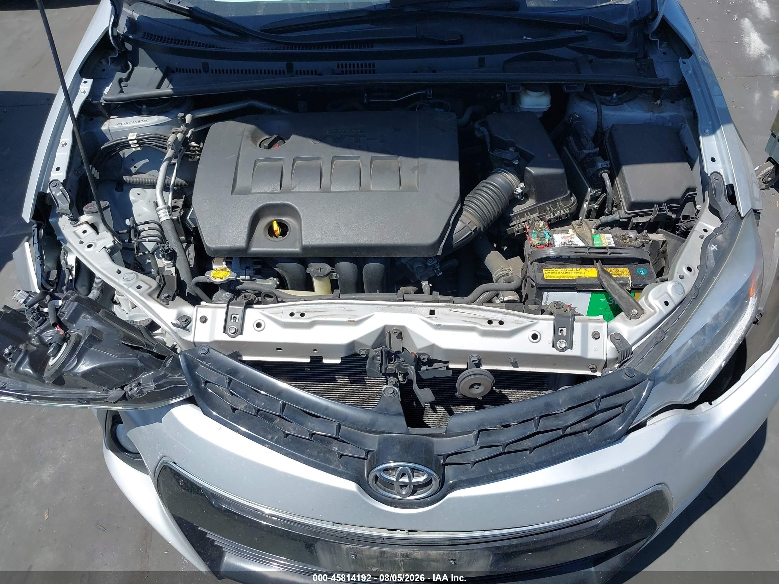 2014 Toyota Corolla S Plus Silver vin: 2T1BURHE8EC143812