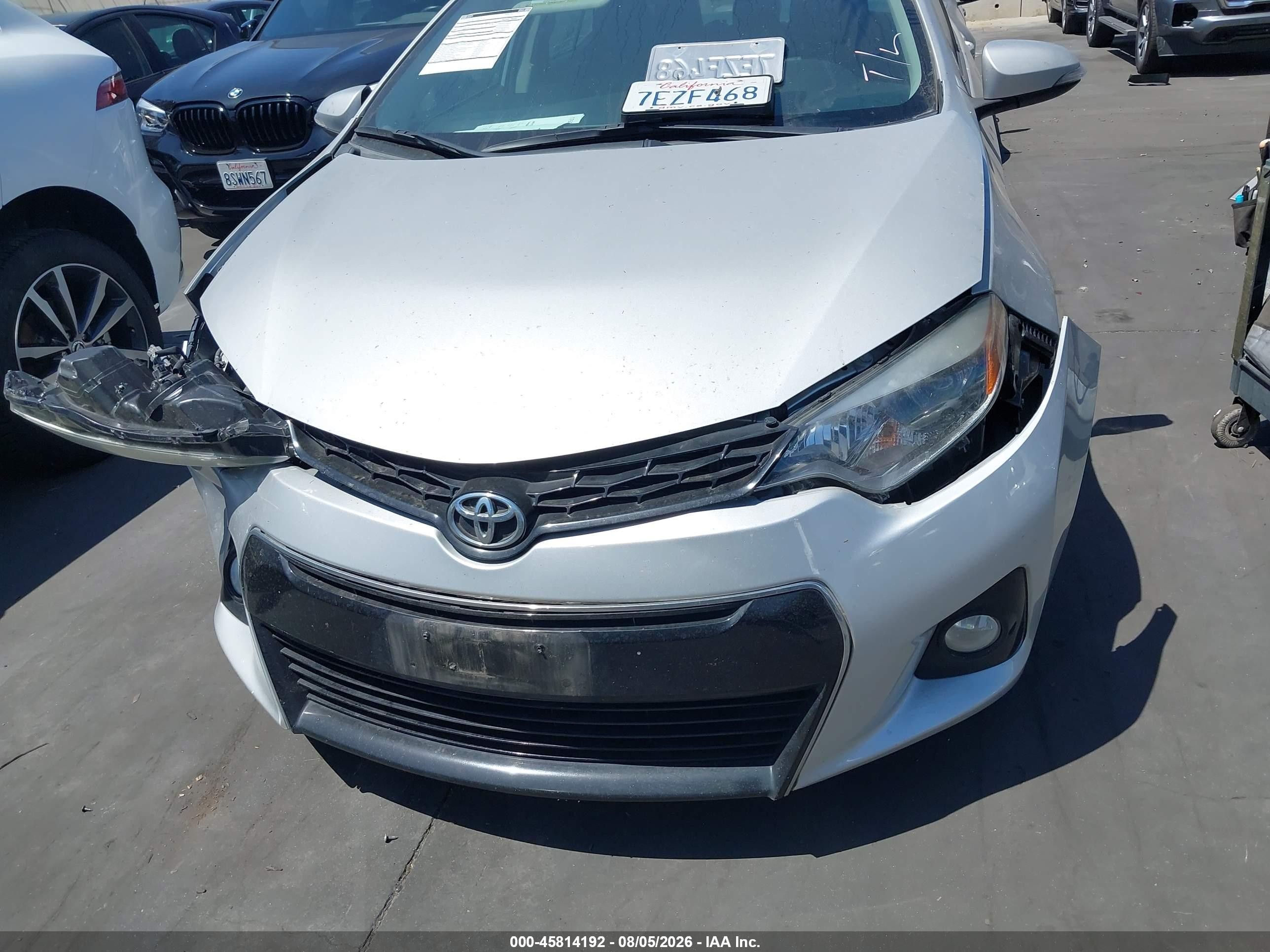 2014 Toyota Corolla S Plus Silver vin: 2T1BURHE8EC143812