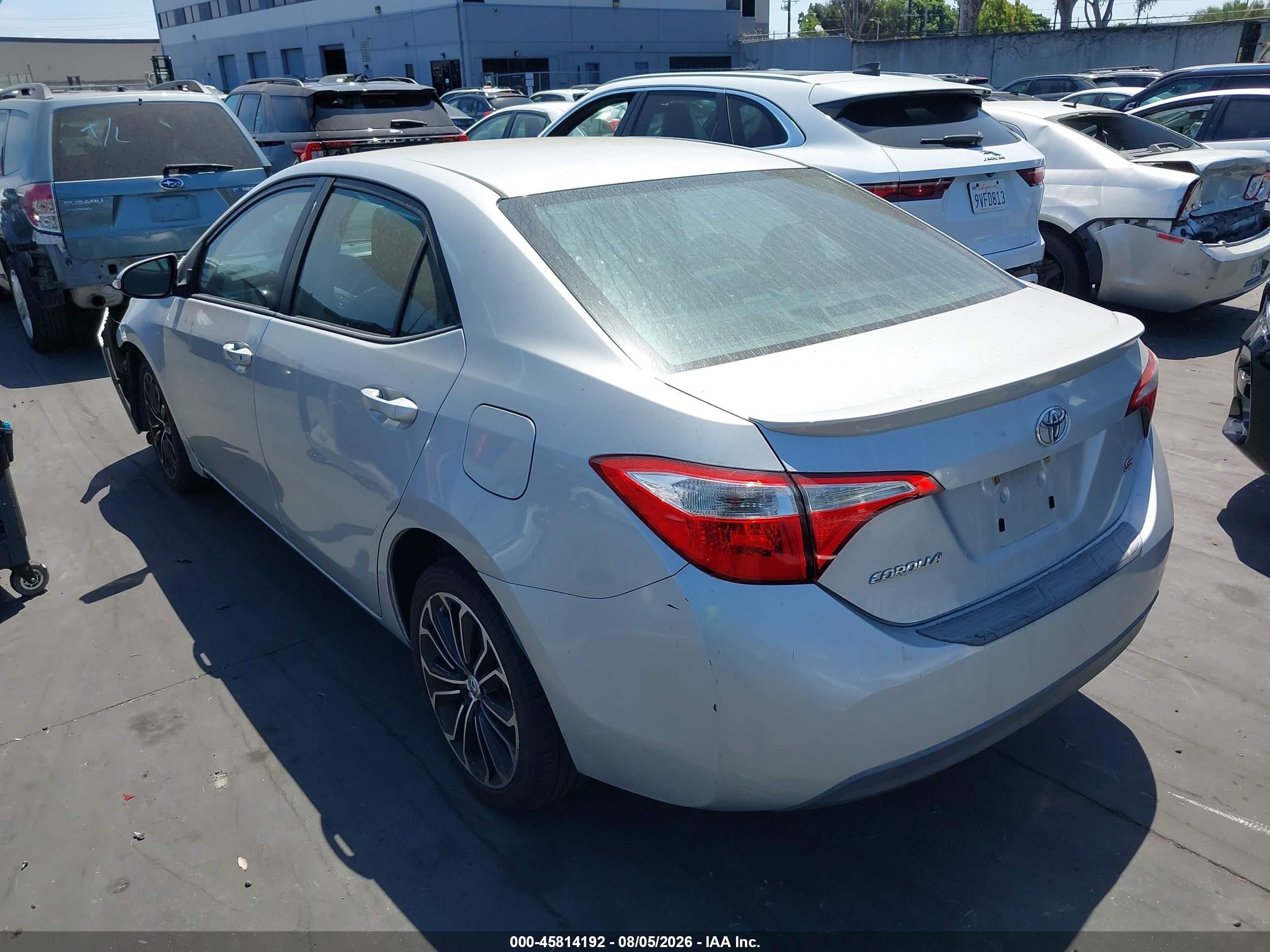 2014 Toyota Corolla S Plus Silver vin: 2T1BURHE8EC143812