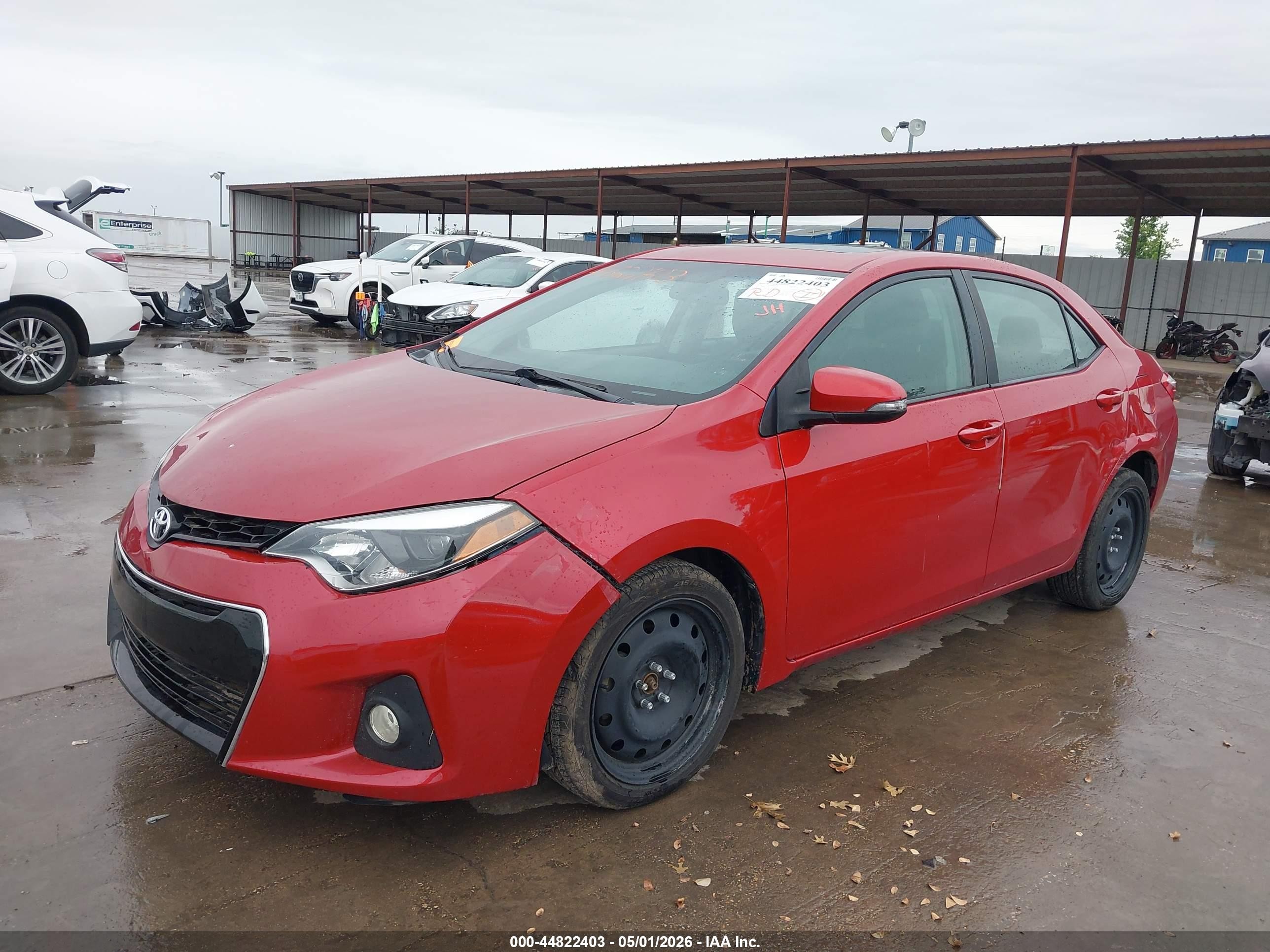2014 Toyota Corolla S Premium Burgundy vin: 2T1BURHE8EC146581