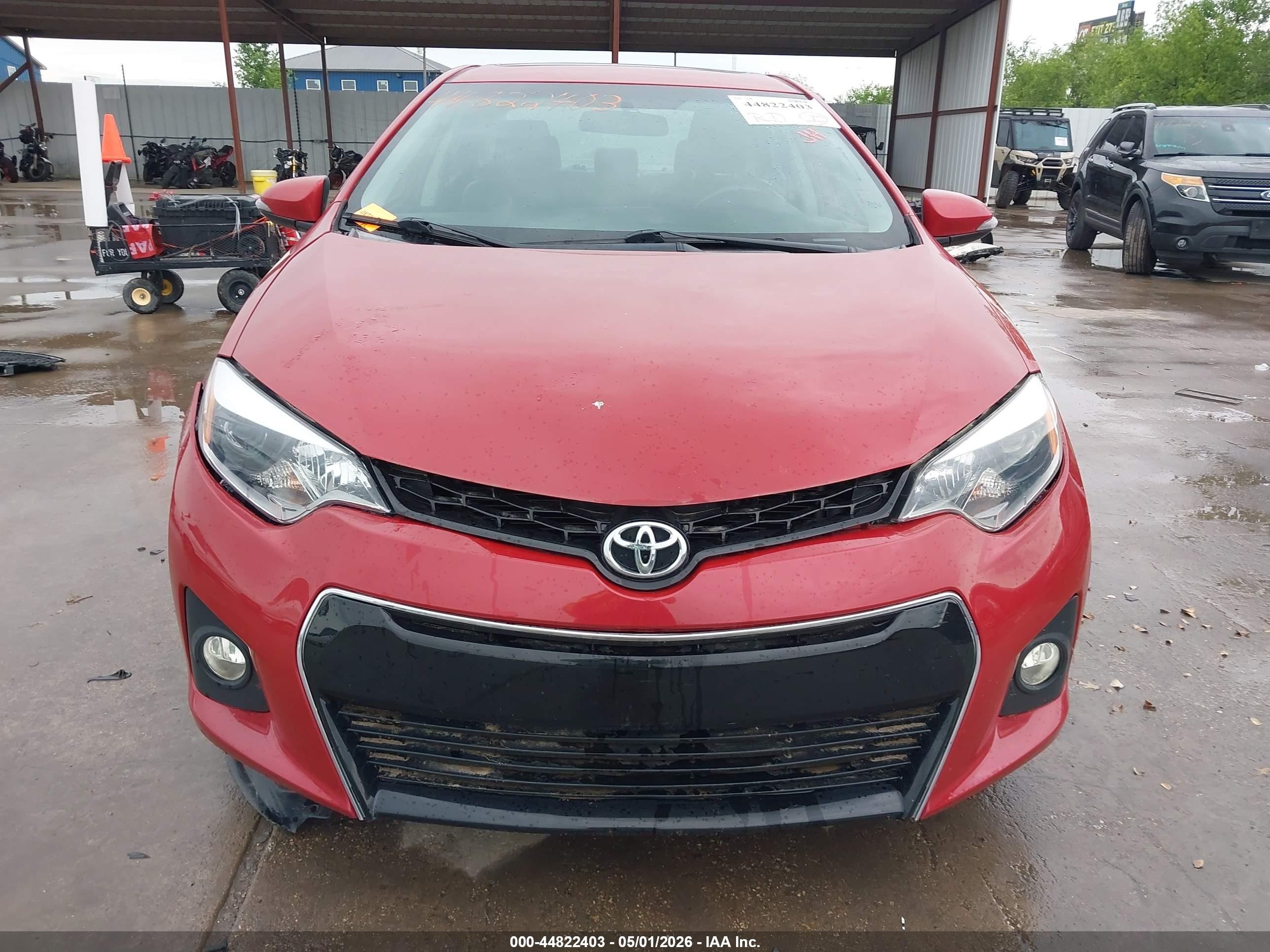 2014 Toyota Corolla S Premium Burgundy vin: 2T1BURHE8EC146581