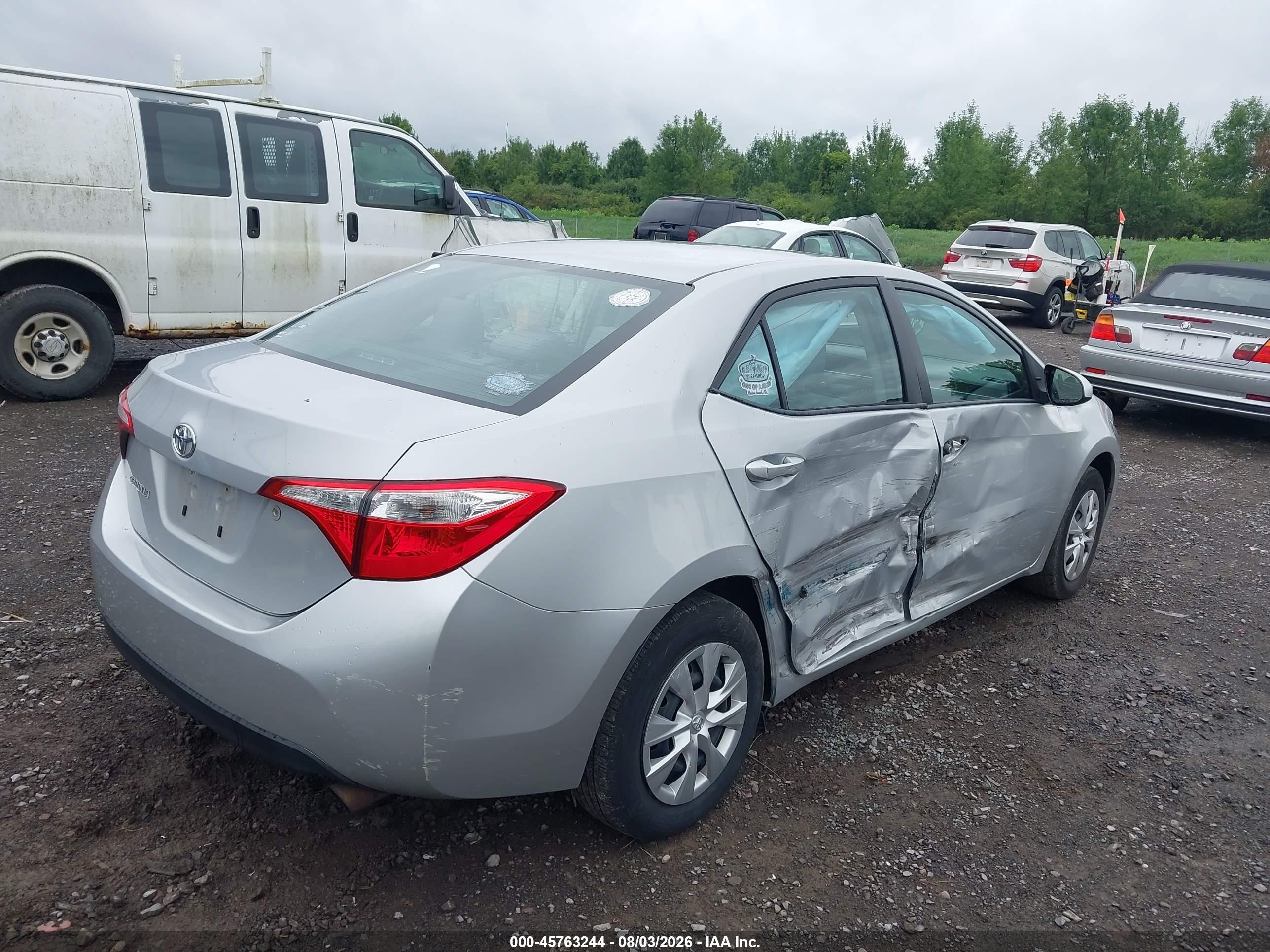 2014 Toyota Corolla L Silver vin: 2T1BURHE8EC147715
