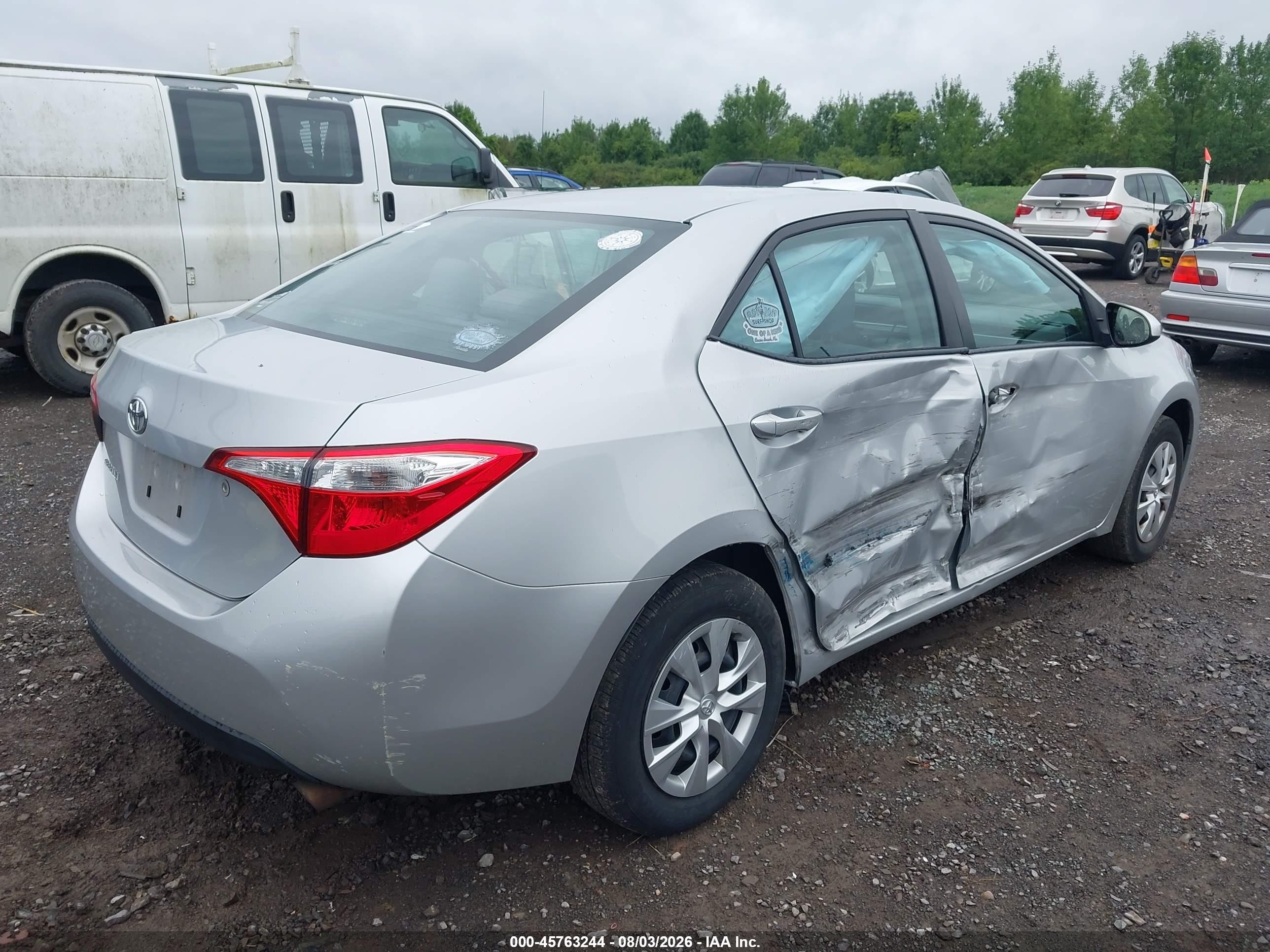 2014 Toyota Corolla L Silver vin: 2T1BURHE8EC147715