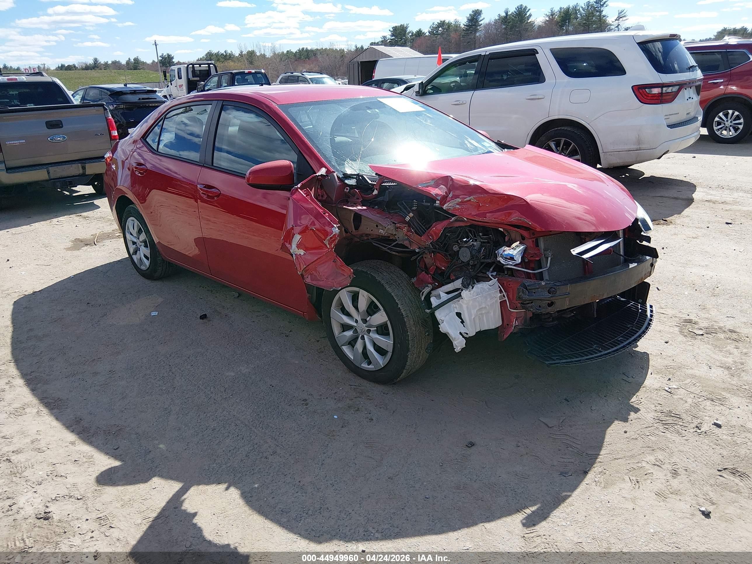 2014 Toyota Corolla Le Красный vin: 2T1BURHE8EC158360