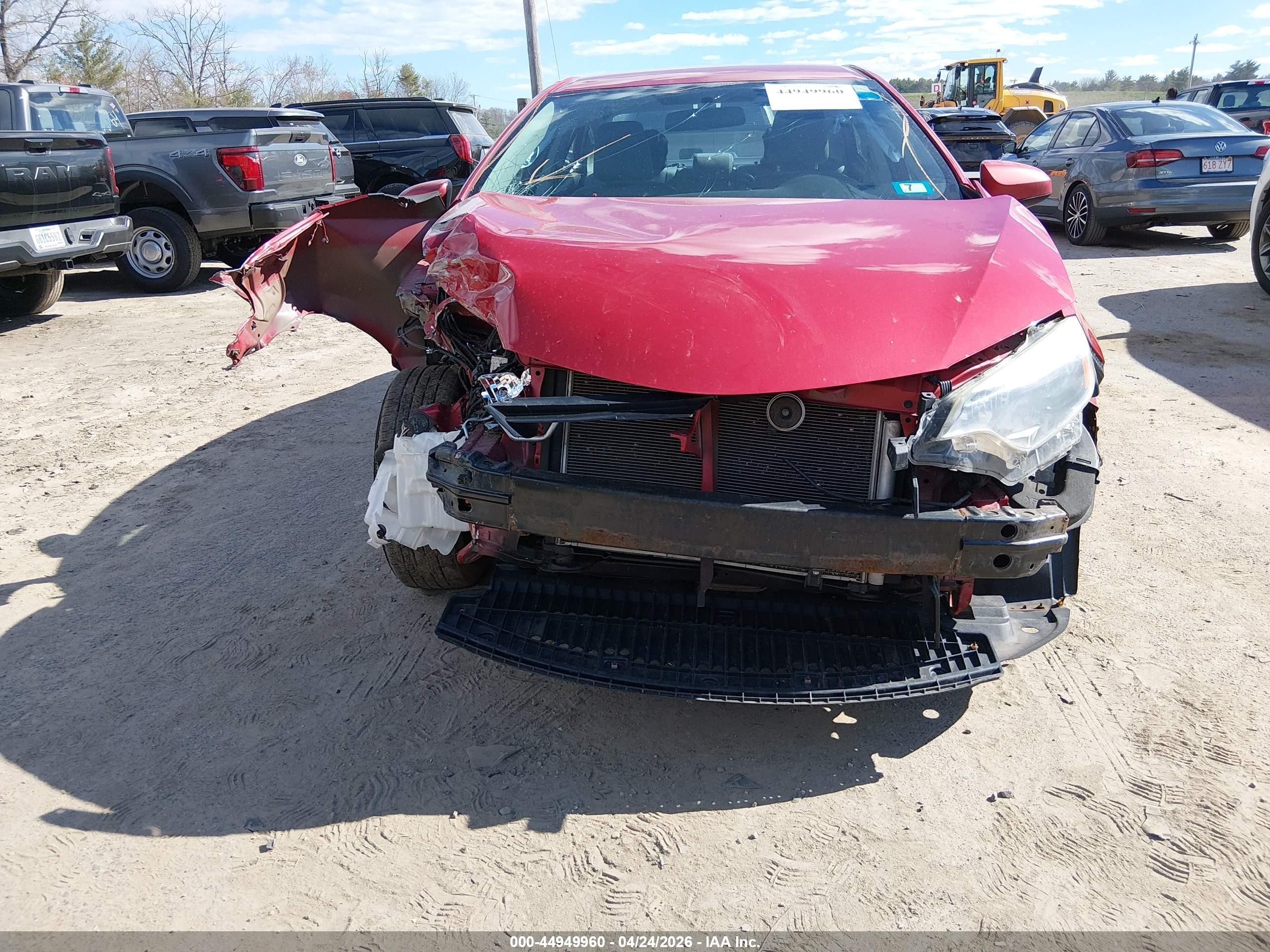 2014 Toyota Corolla Le Красный vin: 2T1BURHE8EC158360