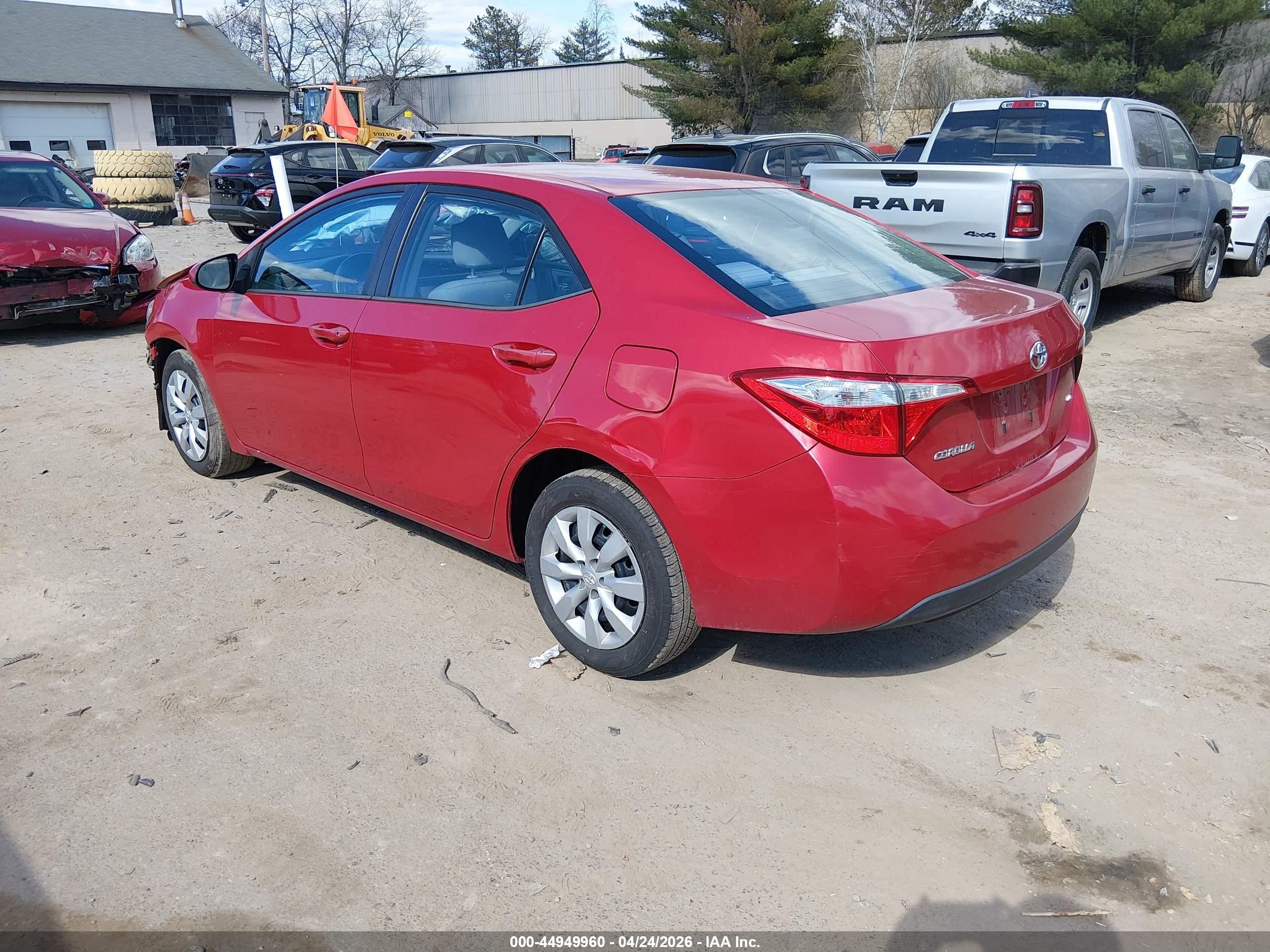 2014 Toyota Corolla Le Красный vin: 2T1BURHE8EC158360