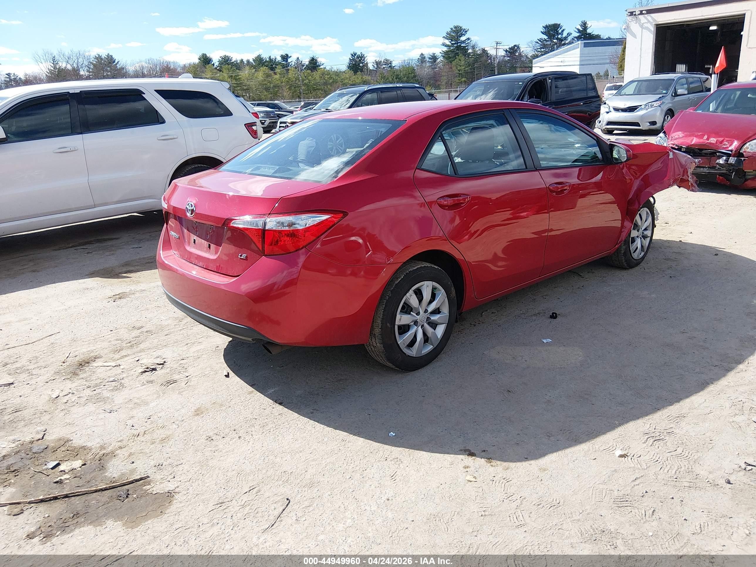 2014 Toyota Corolla Le Красный vin: 2T1BURHE8EC158360