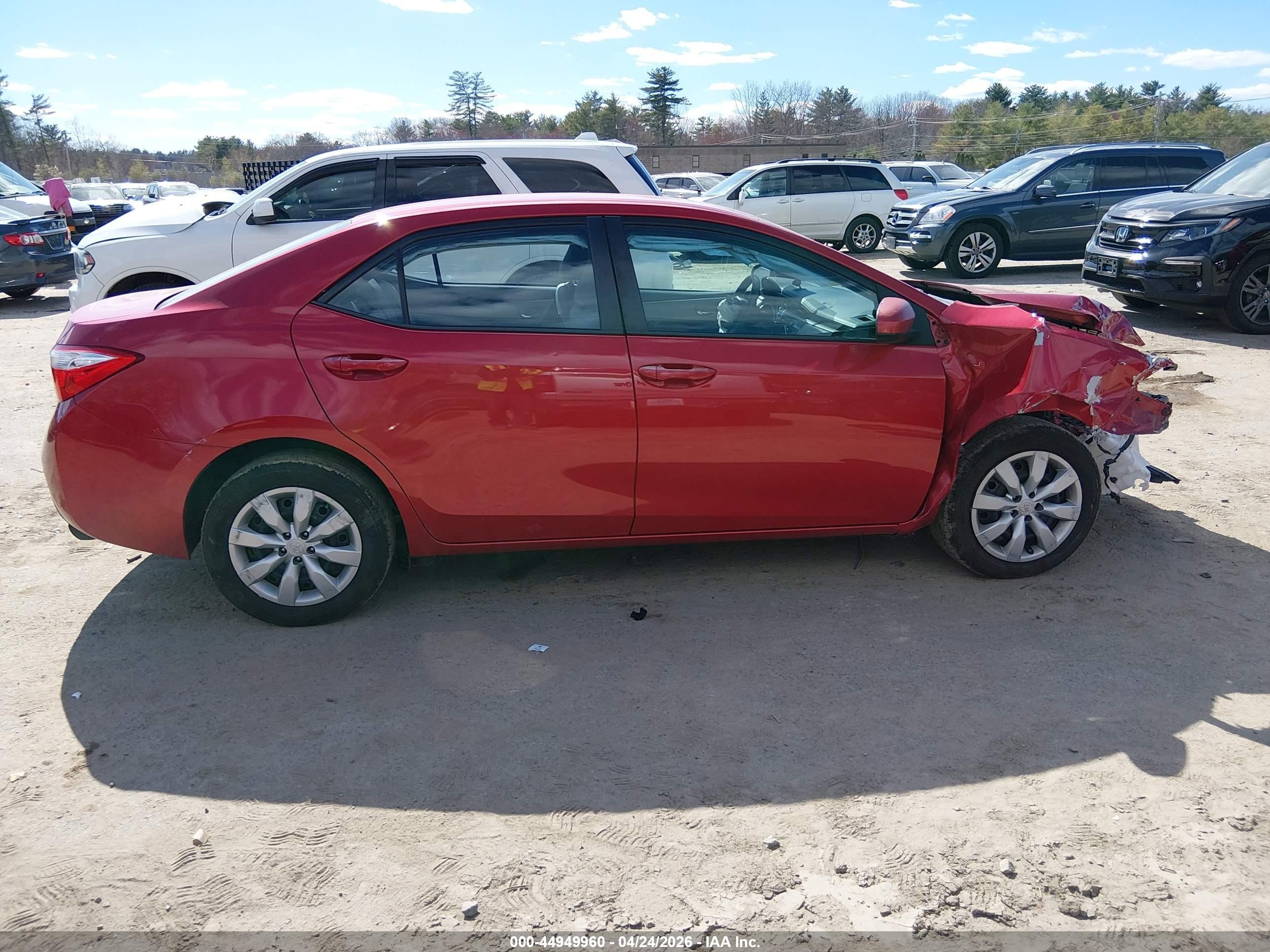 2014 Toyota Corolla Le Красный vin: 2T1BURHE8EC158360