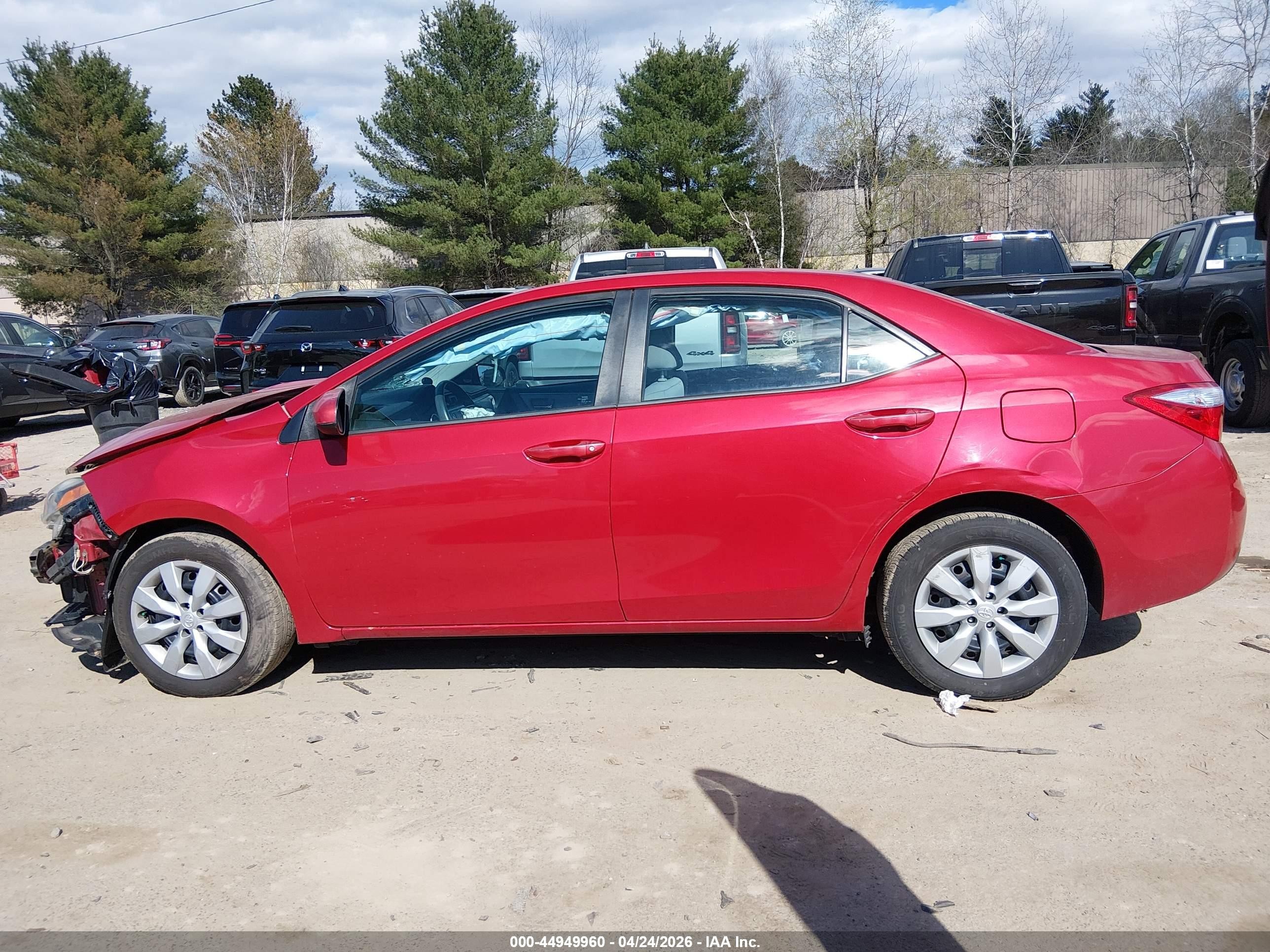 2014 Toyota Corolla Le Красный vin: 2T1BURHE8EC158360