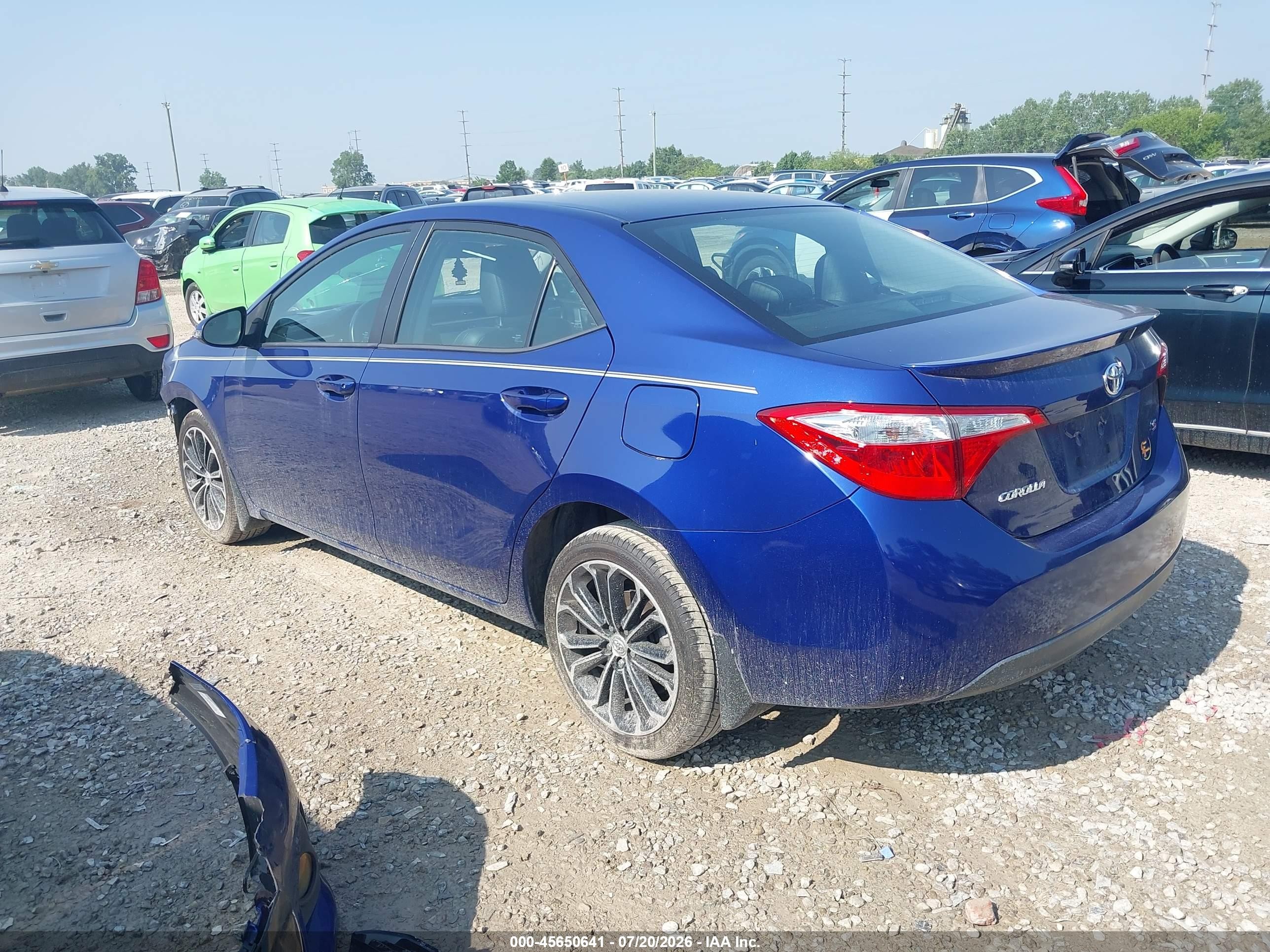 2014 Toyota Corolla S Plus Синий vin: 2T1BURHE8EC158584