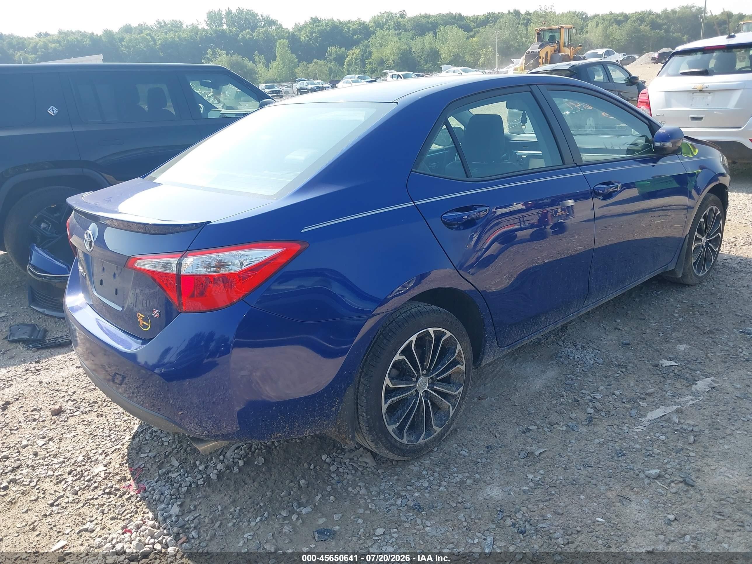 2014 Toyota Corolla S Plus Синий vin: 2T1BURHE8EC158584