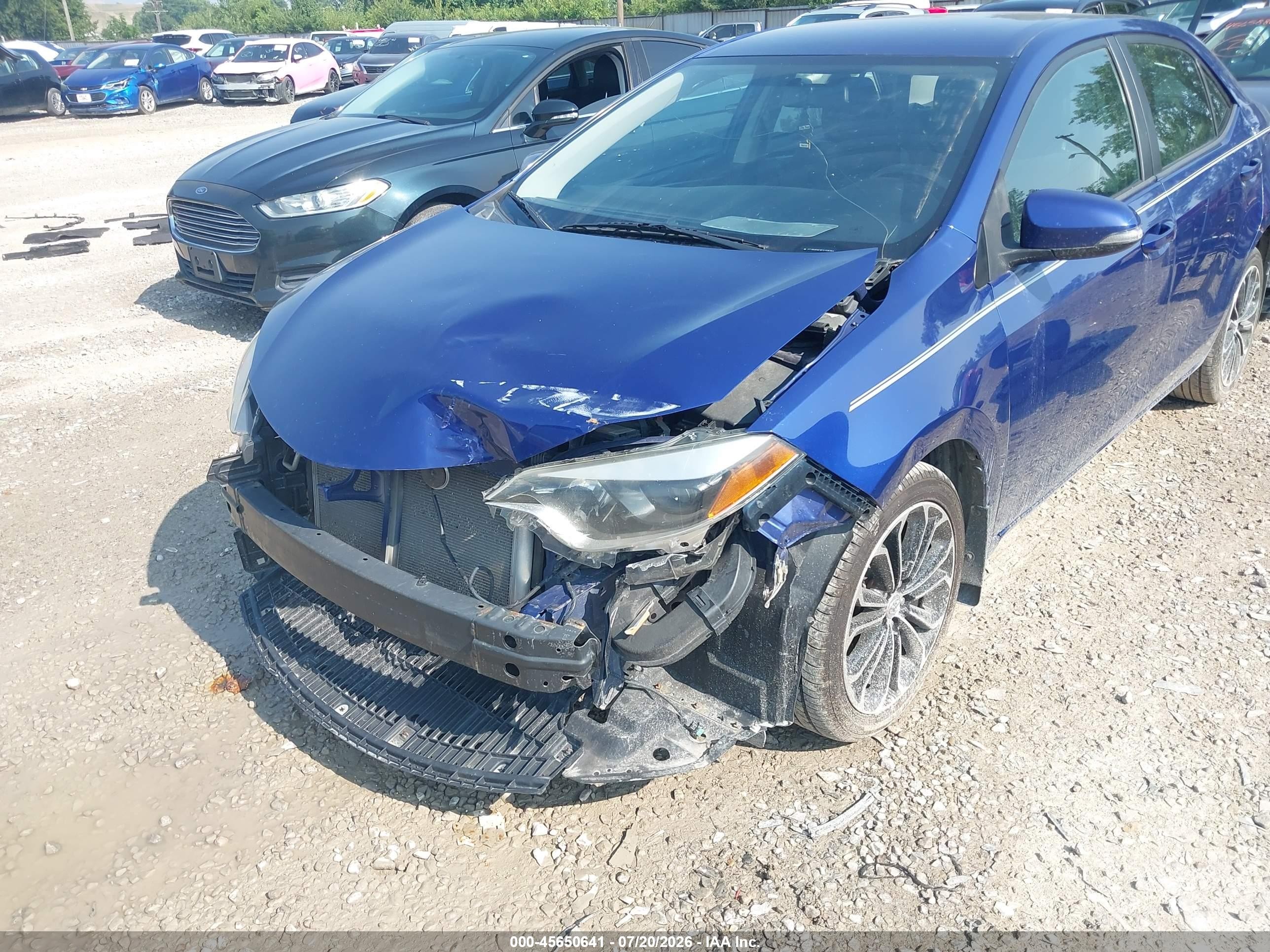 2014 Toyota Corolla S Plus Синий vin: 2T1BURHE8EC158584