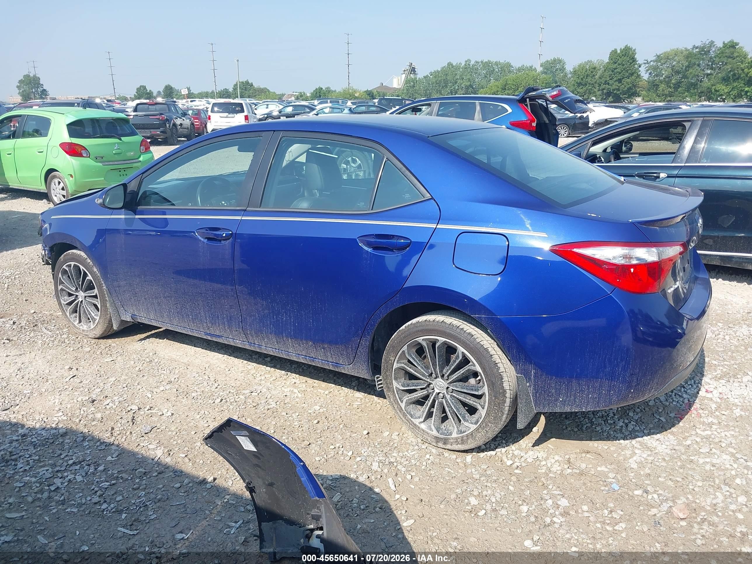 2014 Toyota Corolla S Plus Синий vin: 2T1BURHE8EC158584