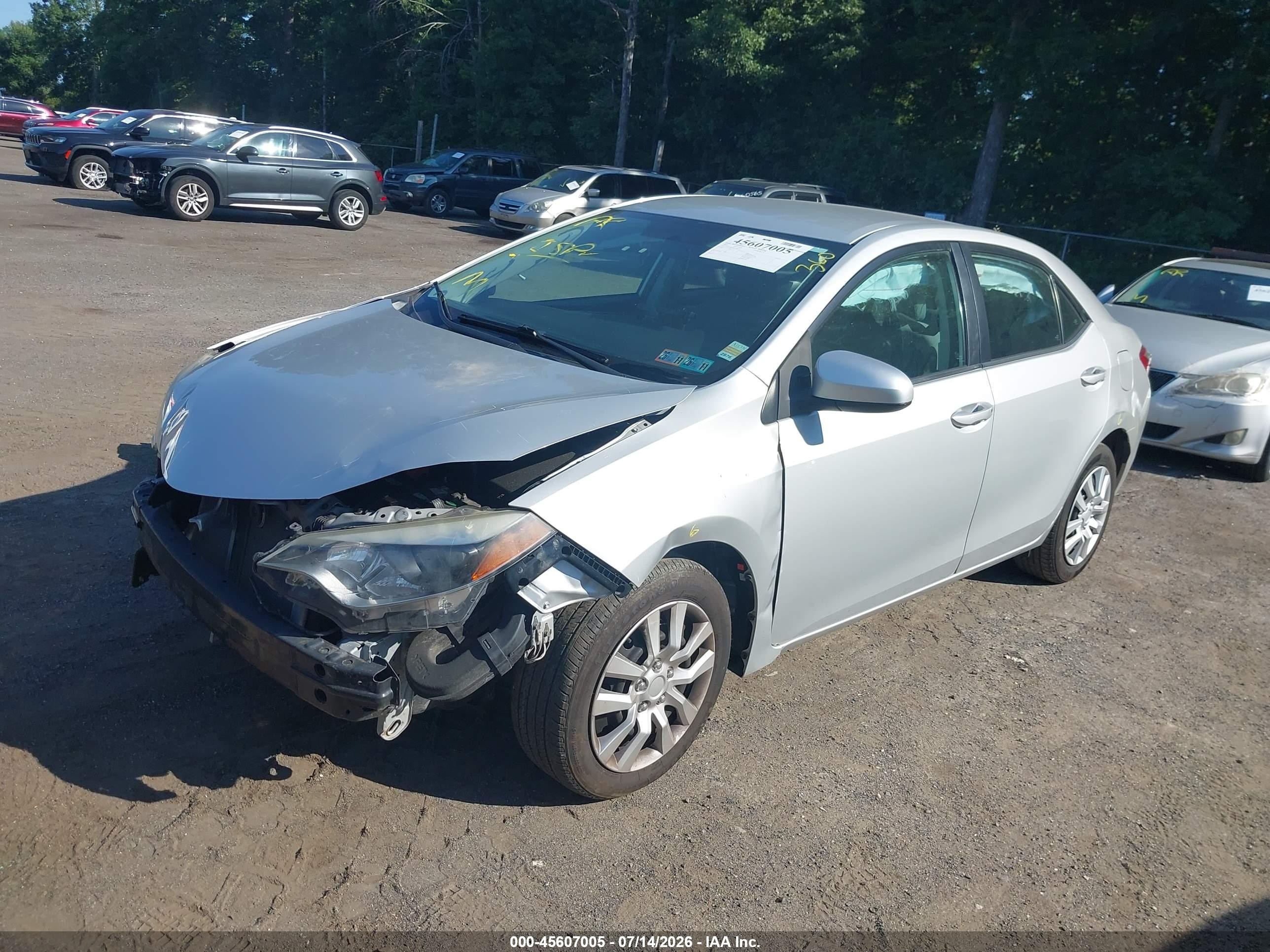 2014 Toyota Corolla Le Gray vin: 2T1BURHE8EC166250