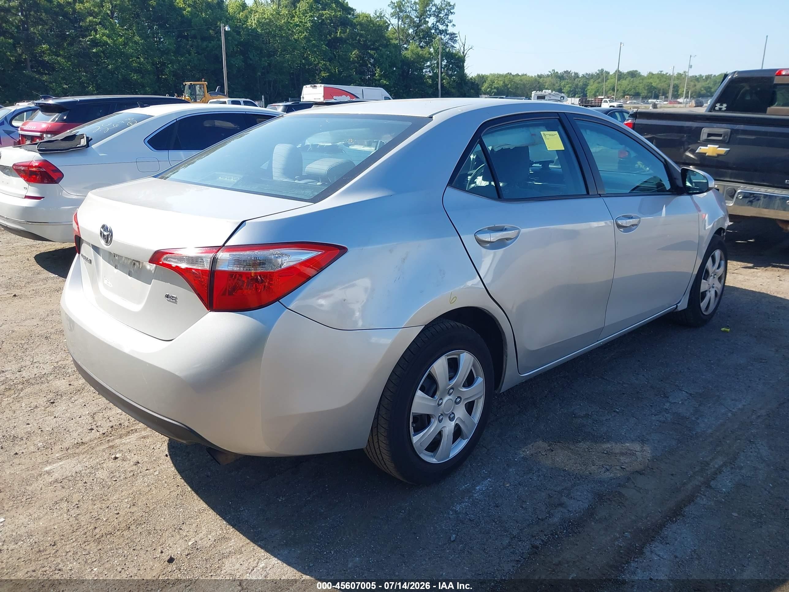 2014 Toyota Corolla Le Gray vin: 2T1BURHE8EC166250