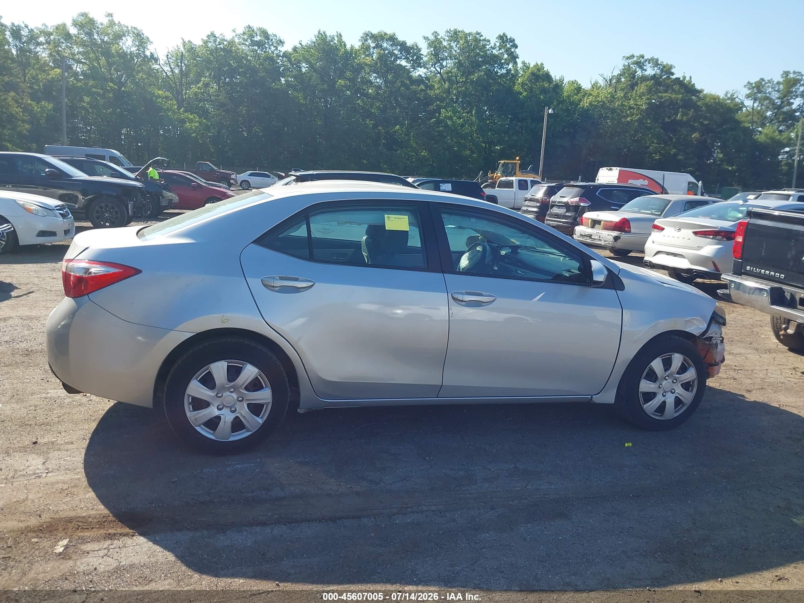 2014 Toyota Corolla Le Gray vin: 2T1BURHE8EC166250