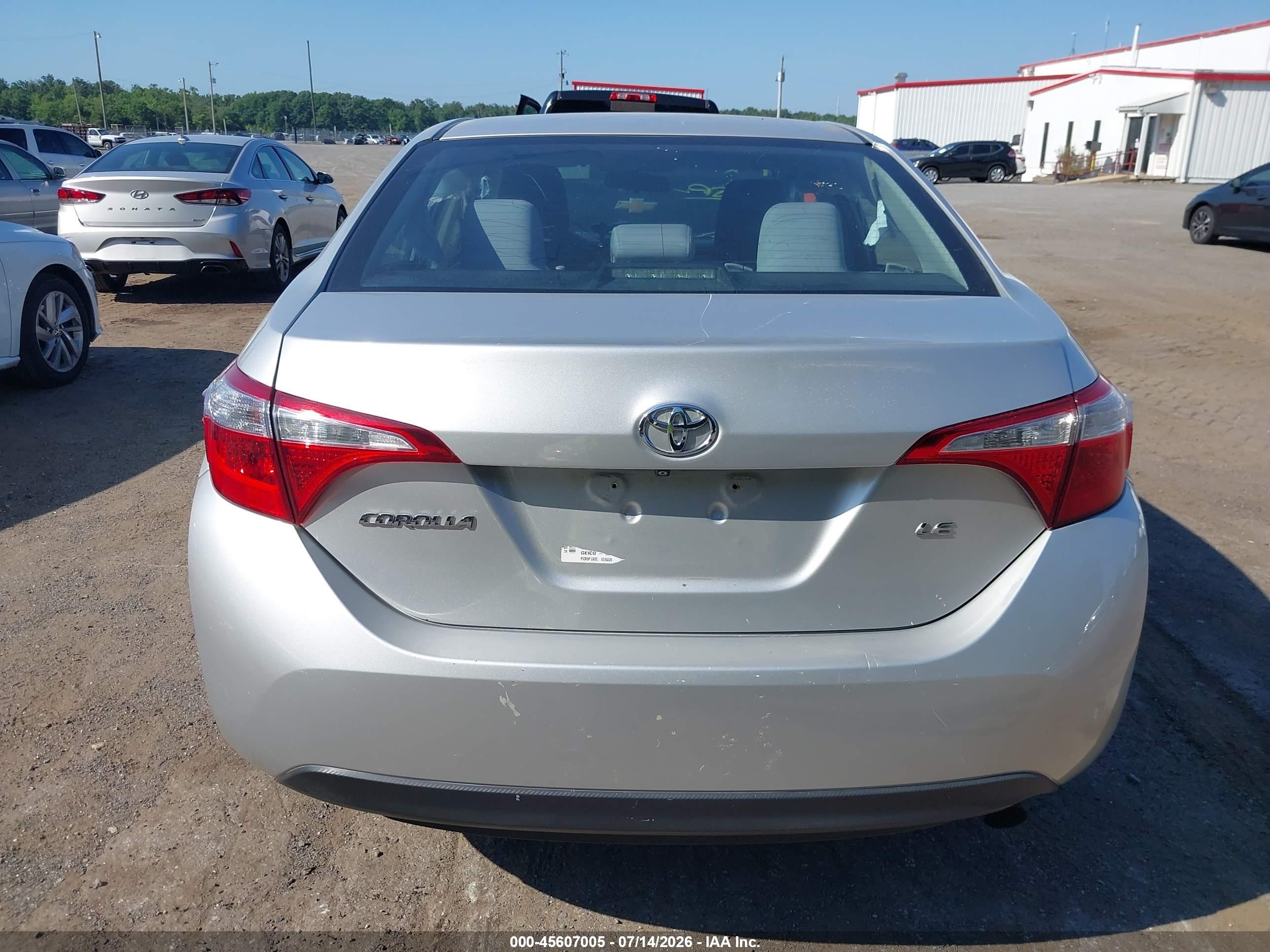 2014 Toyota Corolla Le Gray vin: 2T1BURHE8EC166250