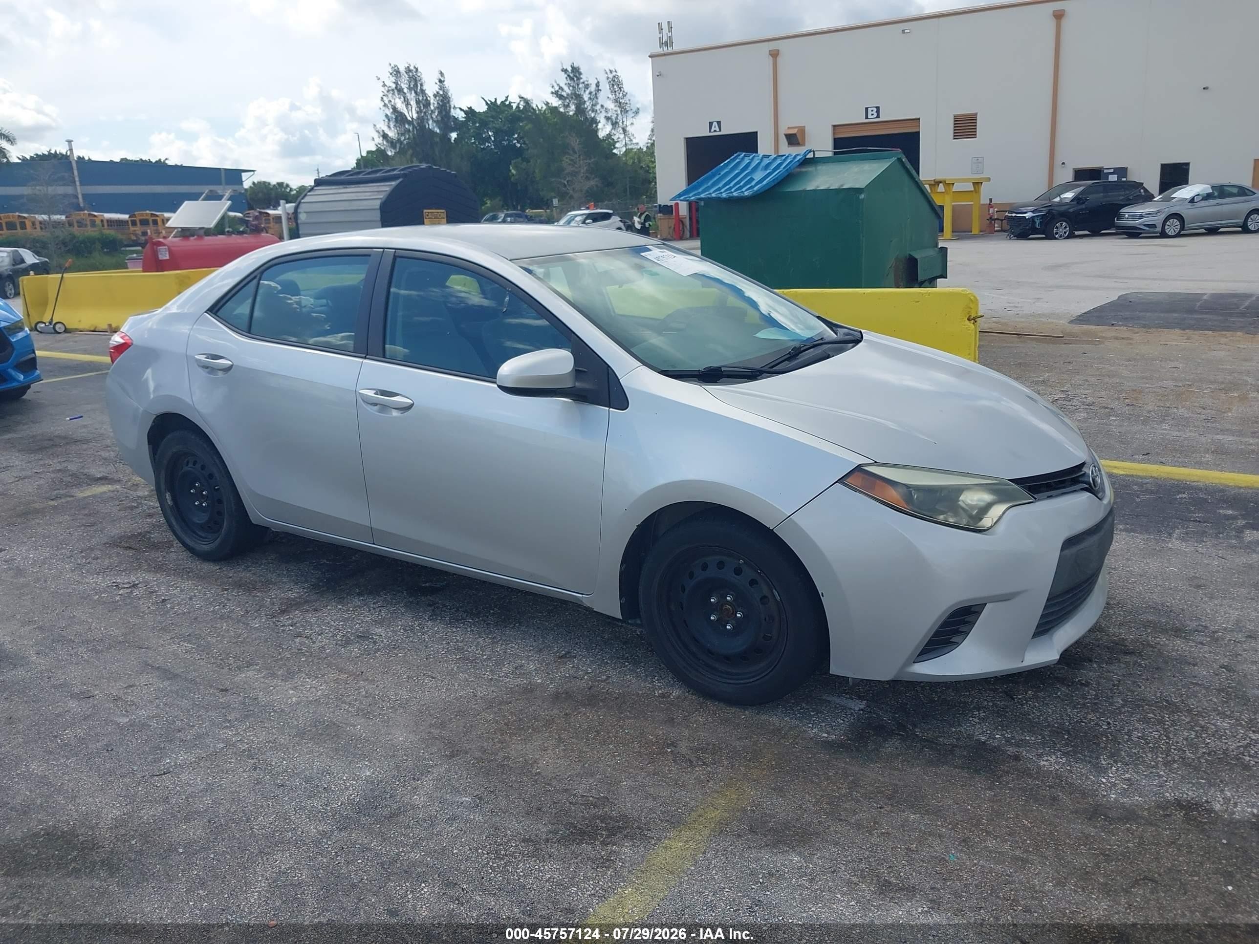 2015 Toyota Corolla Le Silver vin: 2T1BURHE8FC229719