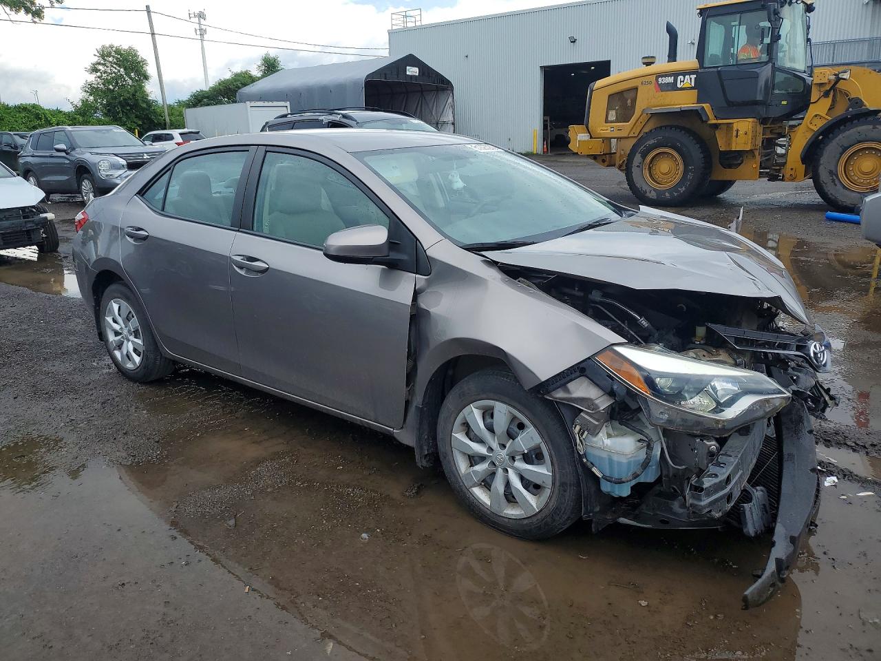 2015 Toyota Corolla L Gray vin: 2T1BURHE8FC235181