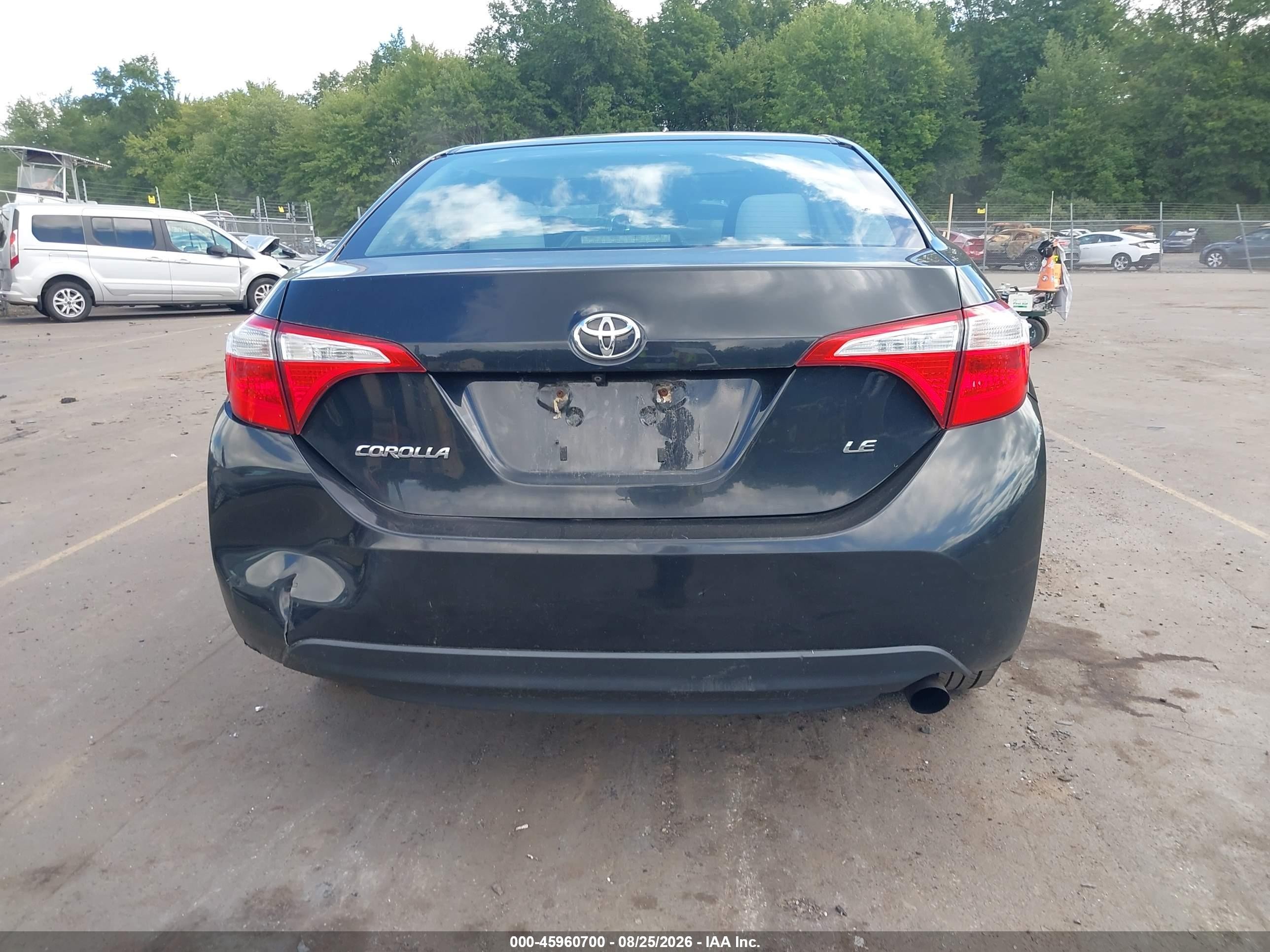 2015 Toyota Corolla Le Plus Black vin: 2T1BURHE8FC241319