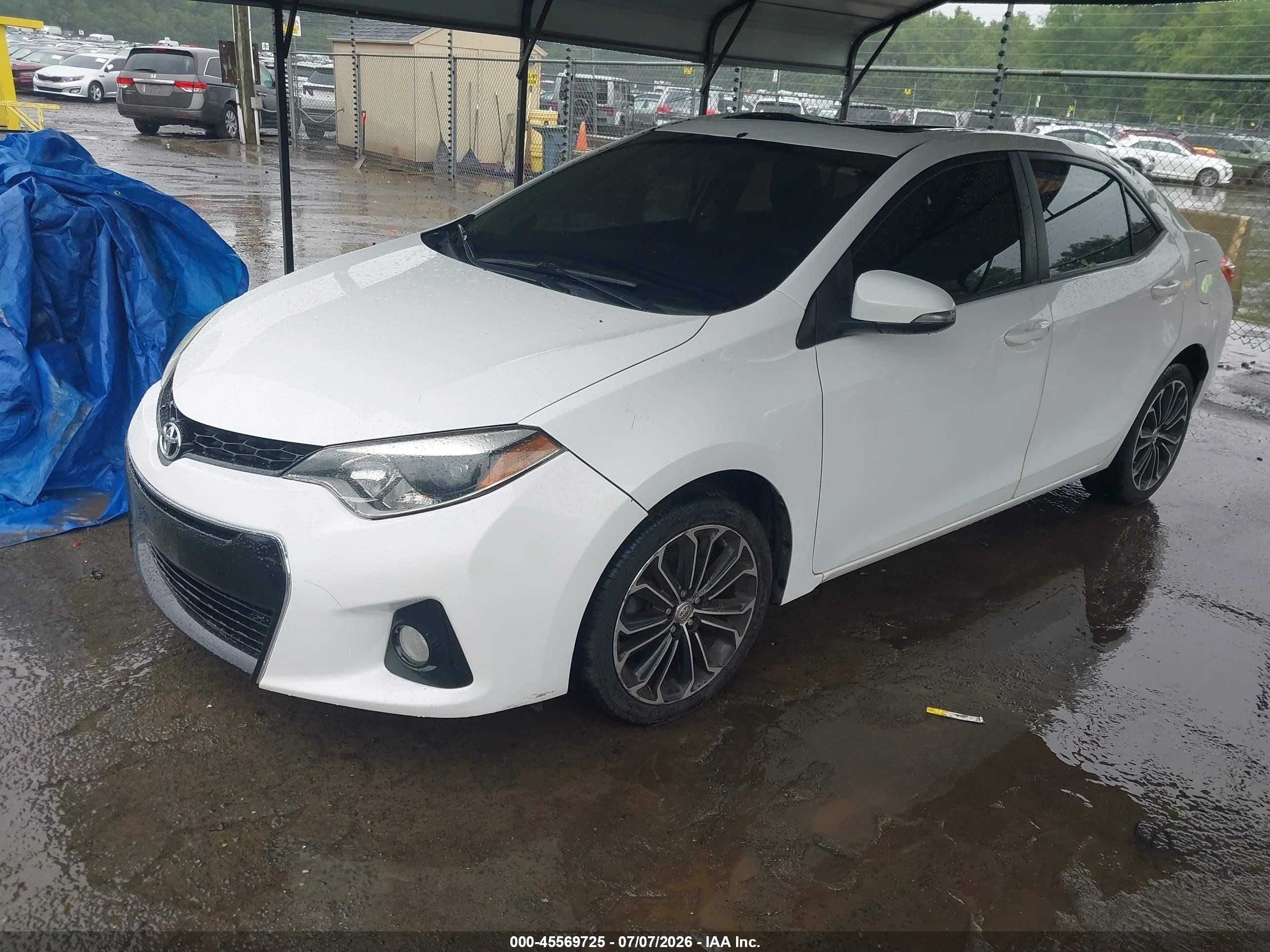 2015 Toyota Corolla S Plus White vin: 2T1BURHE8FC245287