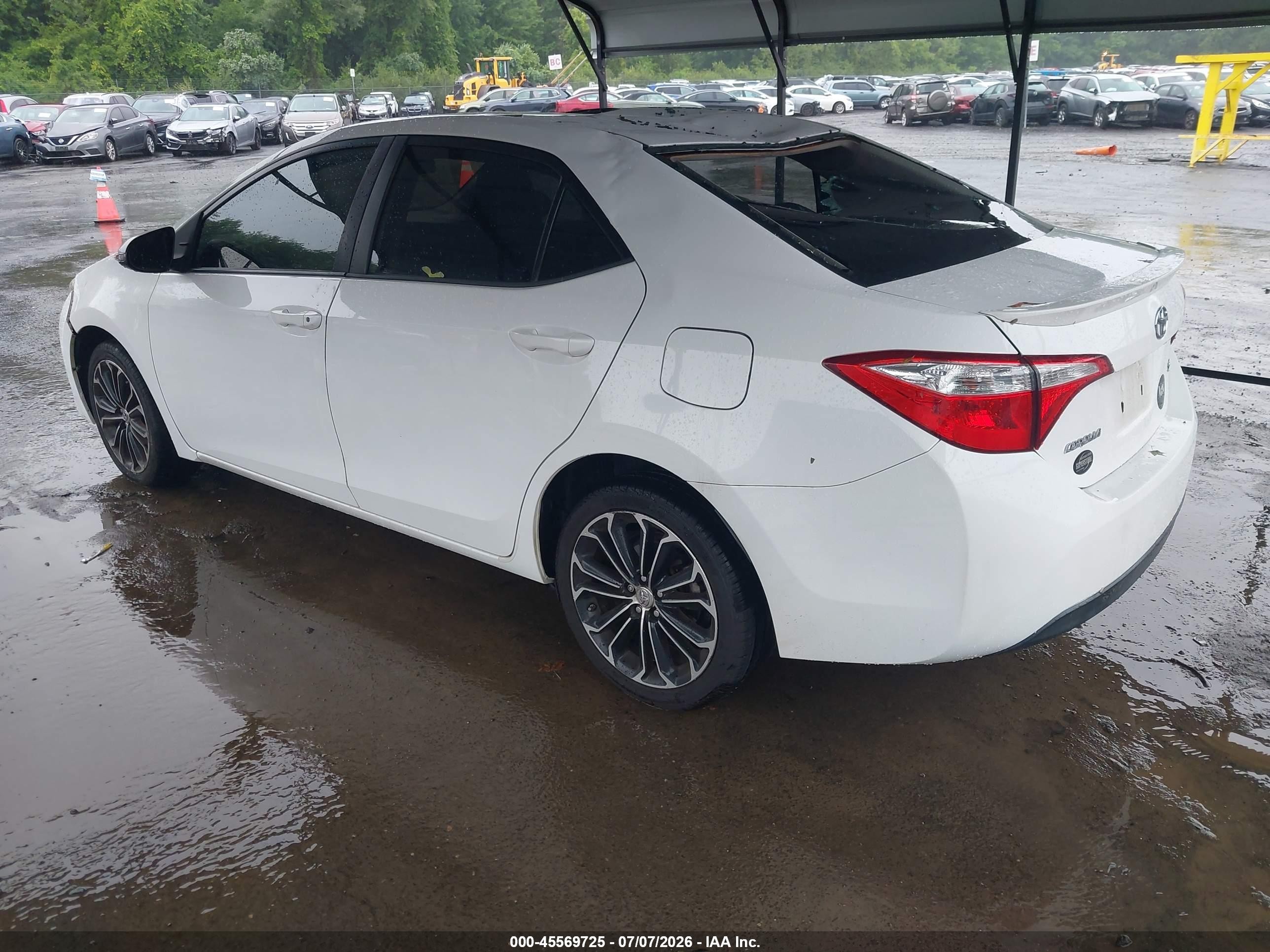 2015 Toyota Corolla S Plus White vin: 2T1BURHE8FC245287