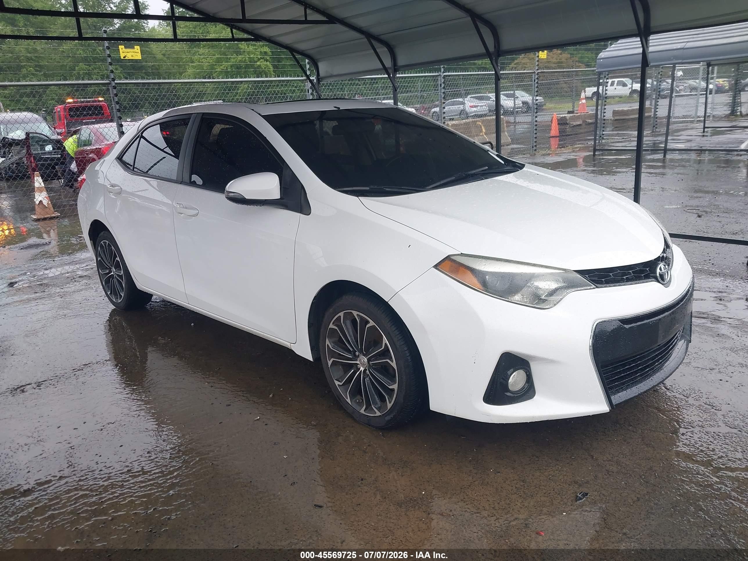 2015 Toyota Corolla S Plus White vin: 2T1BURHE8FC245287