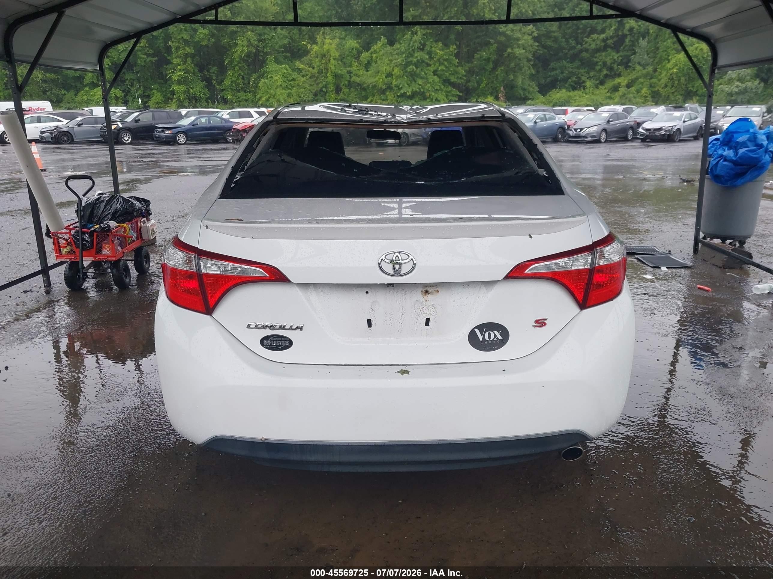 2015 Toyota Corolla S Plus White vin: 2T1BURHE8FC245287