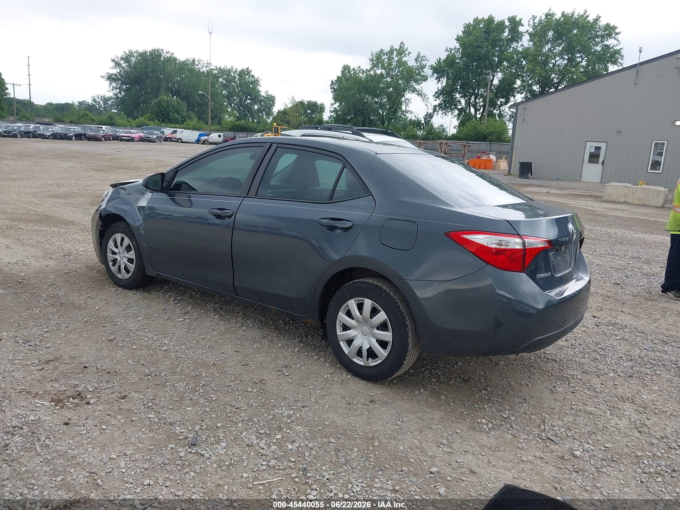 2015 Toyota Corolla L Blue vin: 2T1BURHE8FC258492