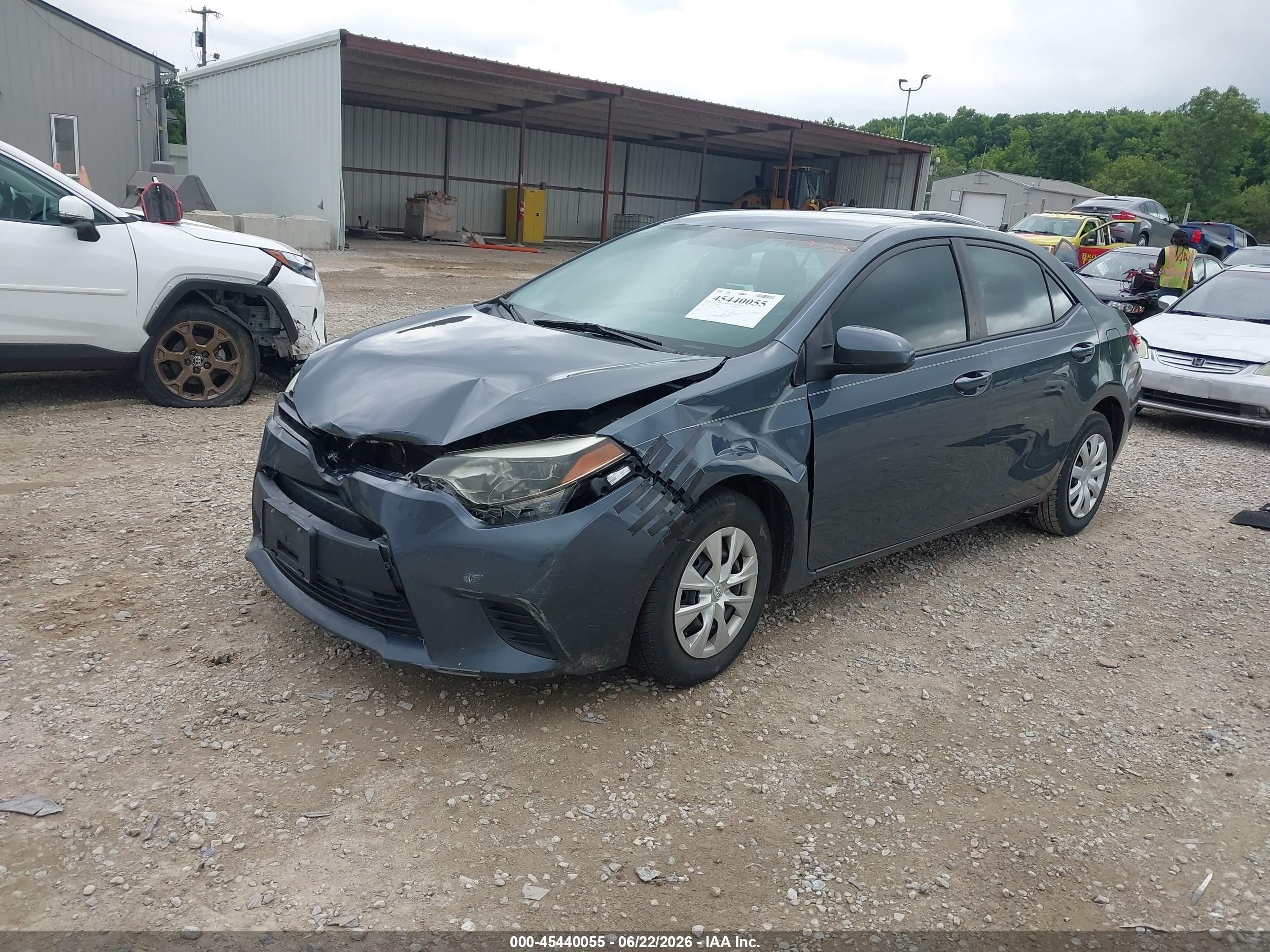 2015 Toyota Corolla L Blue vin: 2T1BURHE8FC258492