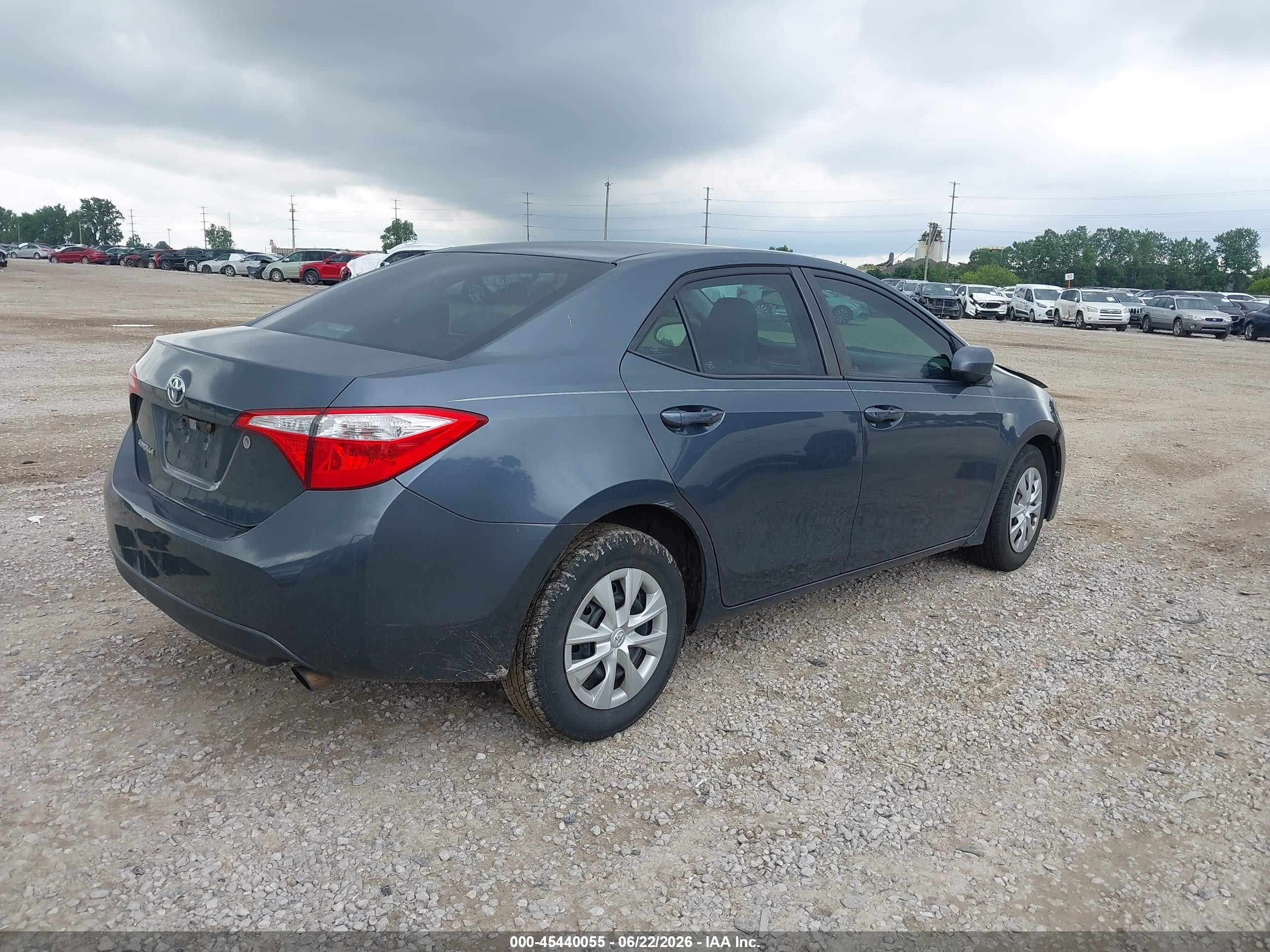2015 Toyota Corolla L Blue vin: 2T1BURHE8FC258492
