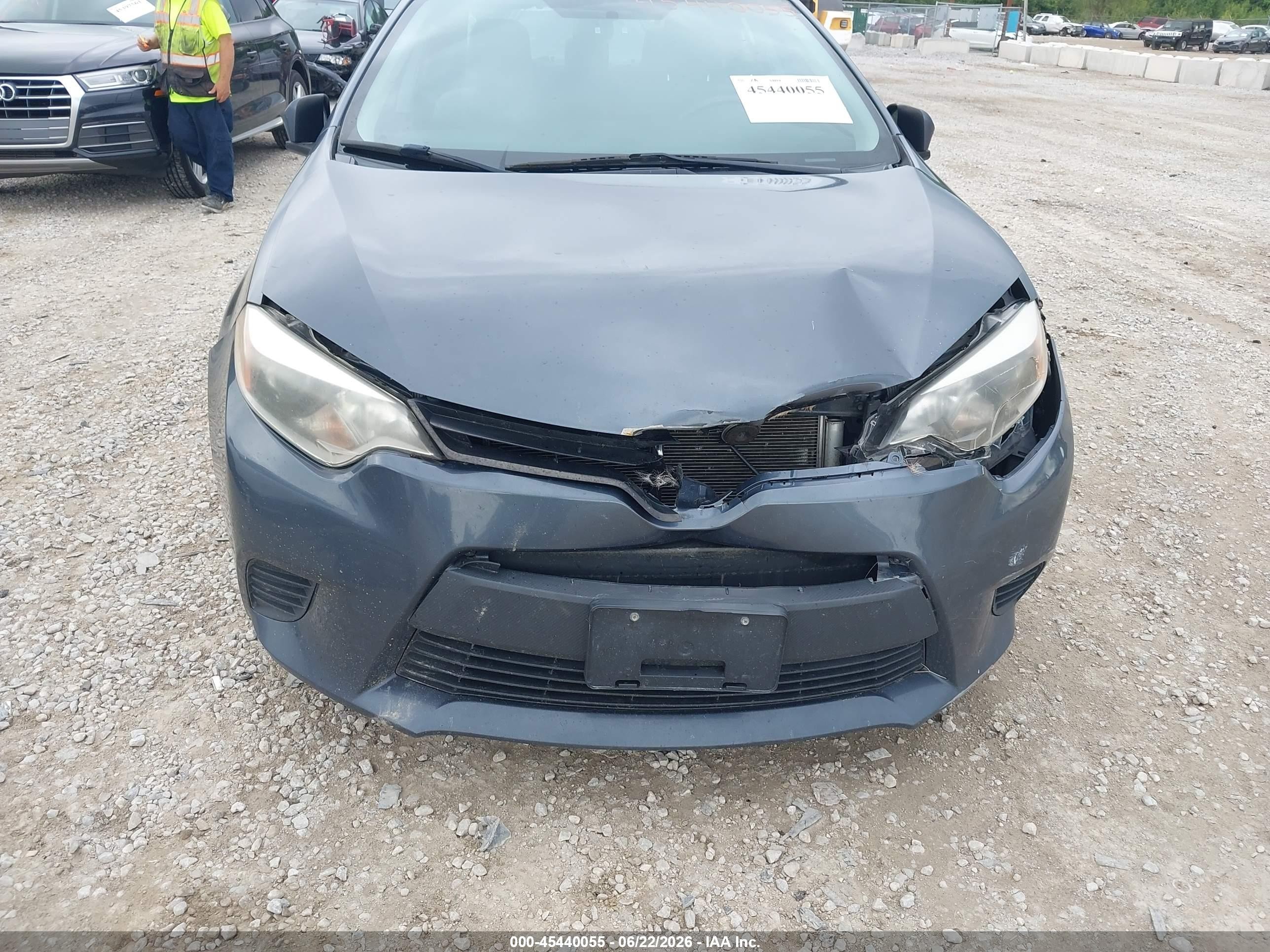 2015 Toyota Corolla L Blue vin: 2T1BURHE8FC258492