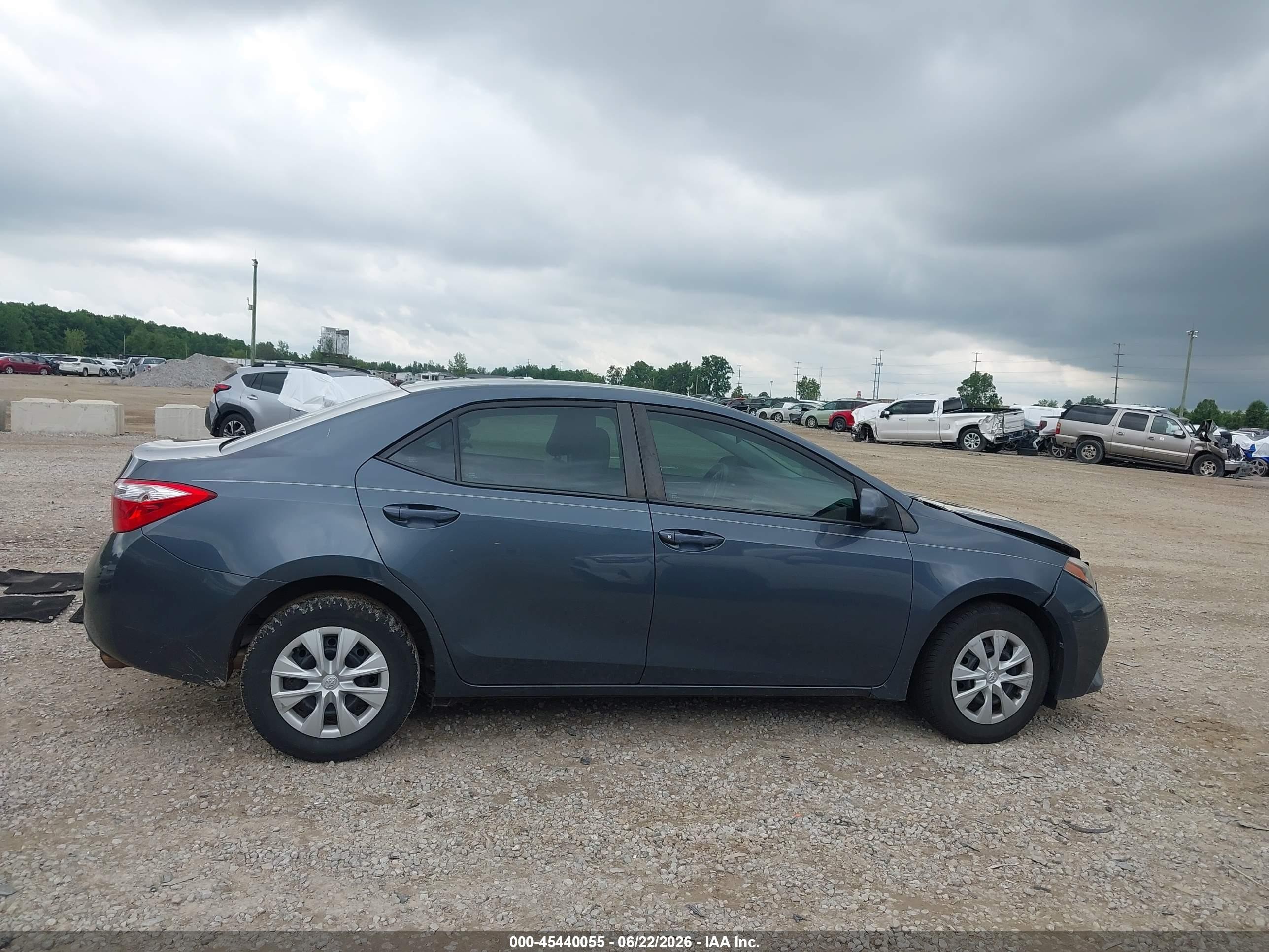 2015 Toyota Corolla L Blue vin: 2T1BURHE8FC258492