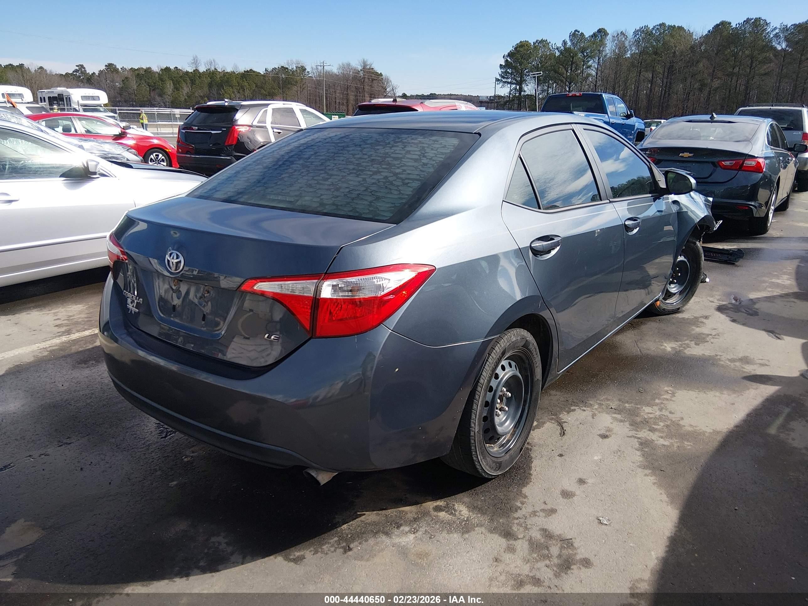 2015 Toyota Corolla Le Gray vin: 2T1BURHE8FC270335