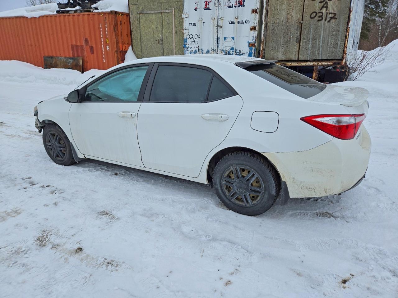 2015 Toyota Corolla L White vin: 2T1BURHE8FC273574