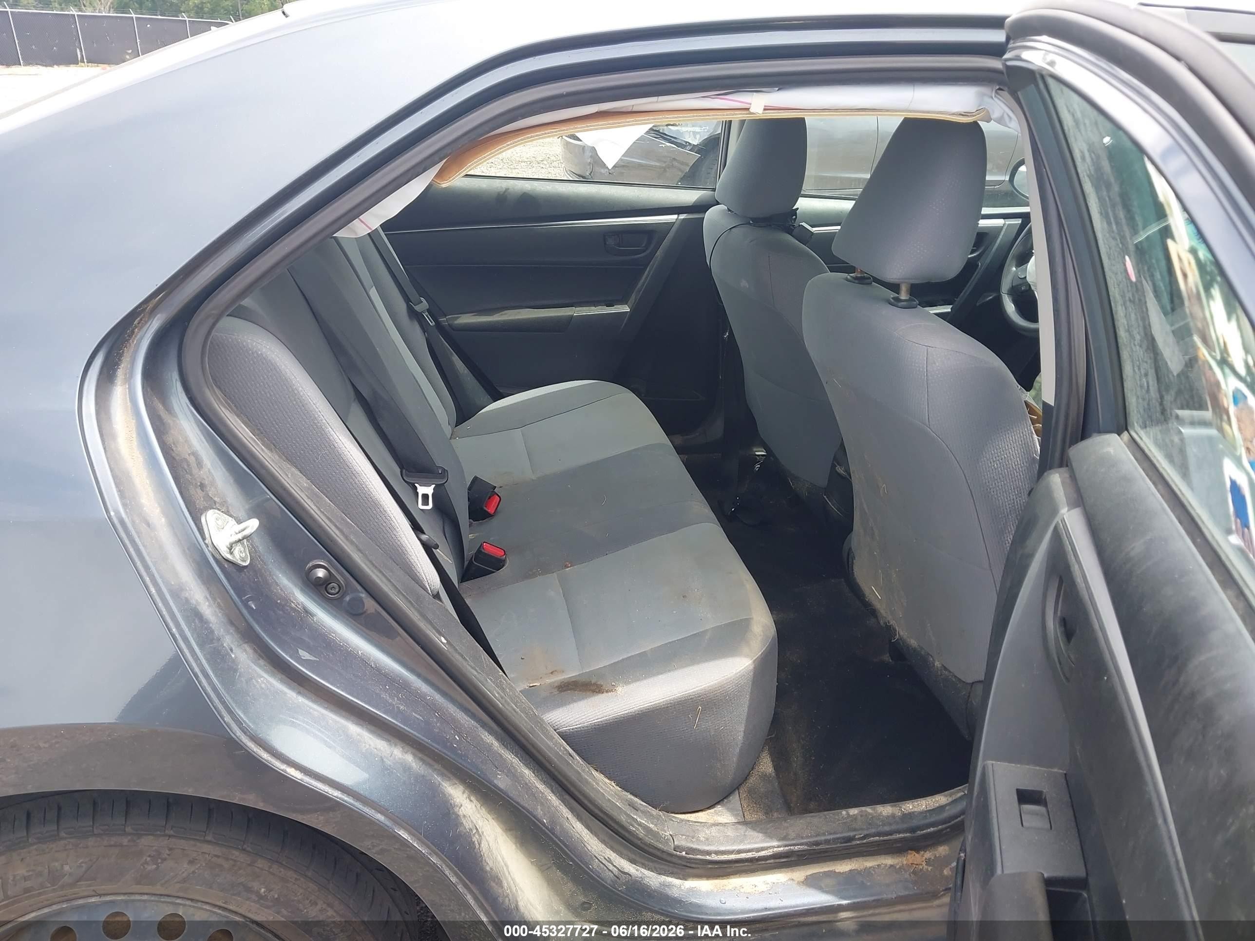 2015 Toyota Corolla L Gray vin: 2T1BURHE8FC322966