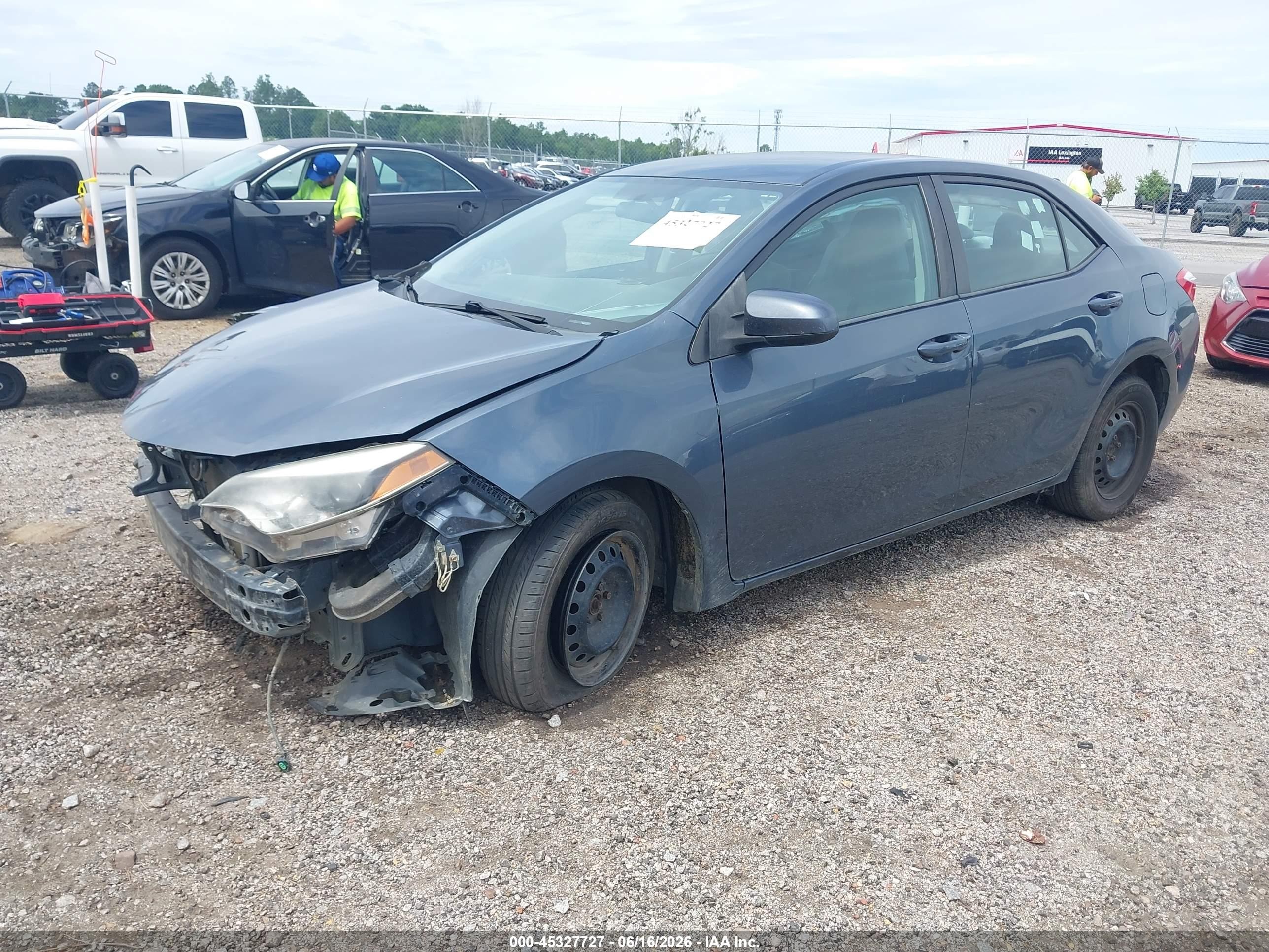 2015 Toyota Corolla L Gray vin: 2T1BURHE8FC322966