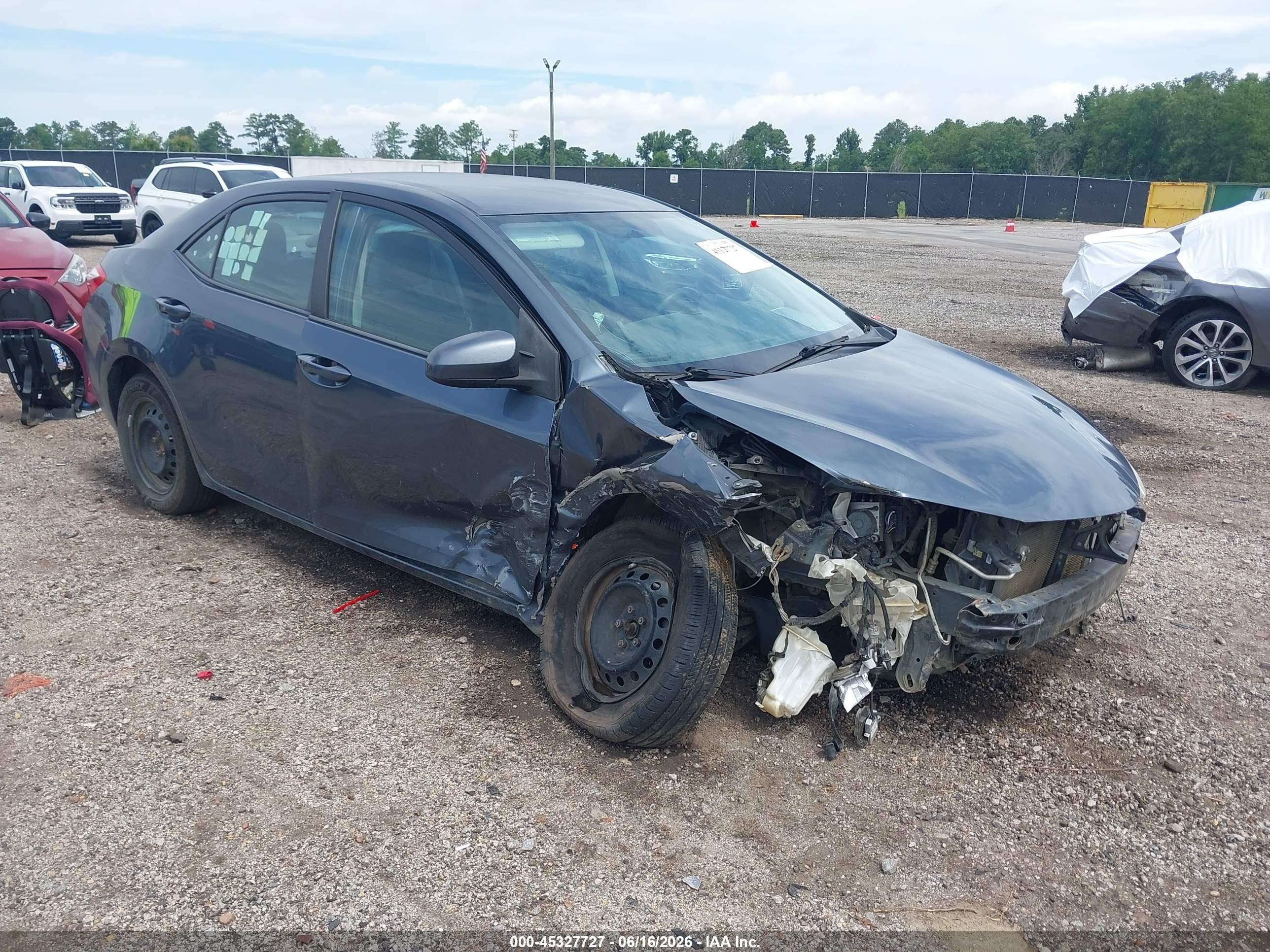 2015 Toyota Corolla L Gray vin: 2T1BURHE8FC322966
