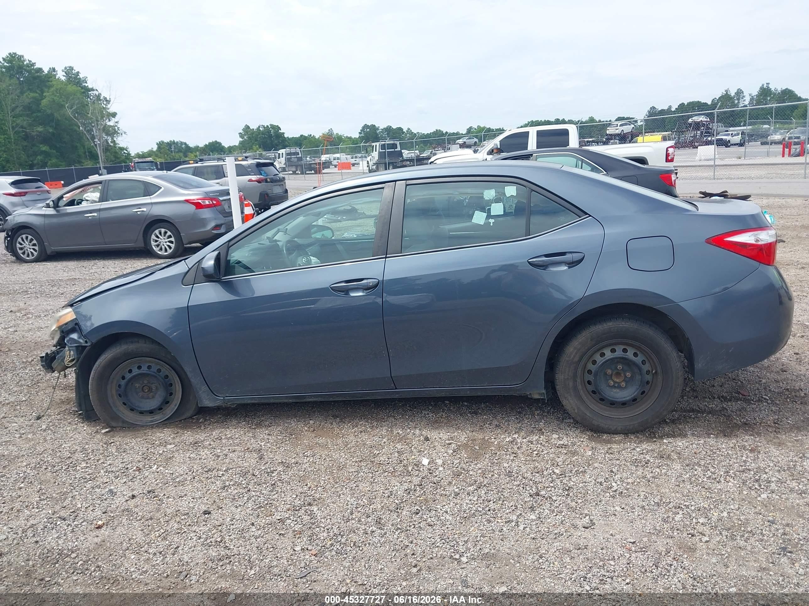 2015 Toyota Corolla L Gray vin: 2T1BURHE8FC322966