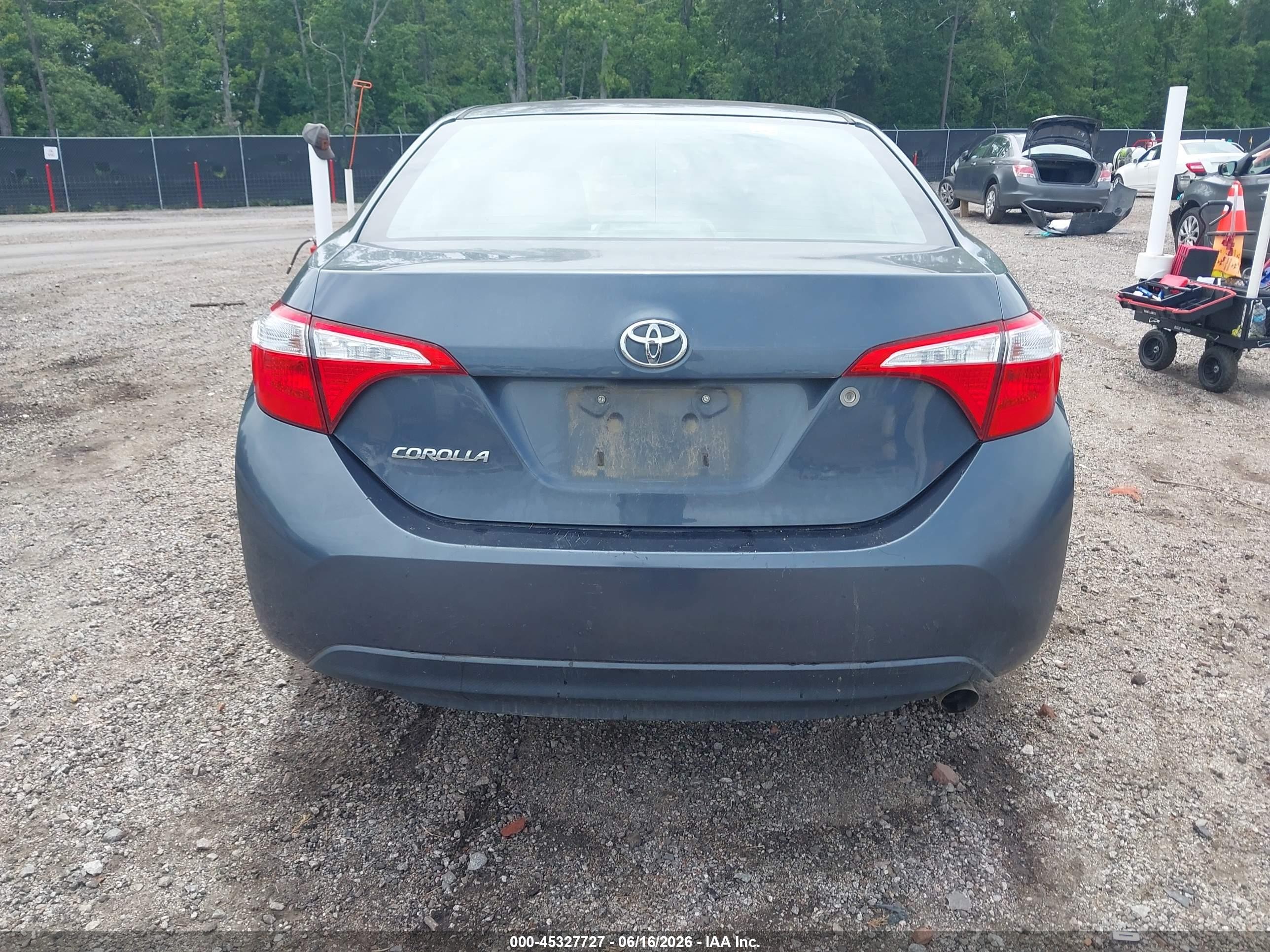 2015 Toyota Corolla L Gray vin: 2T1BURHE8FC322966